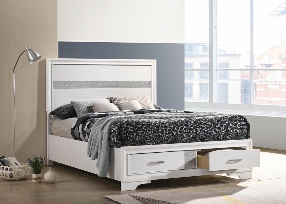Miranda Full Storage Bed White - Image 1