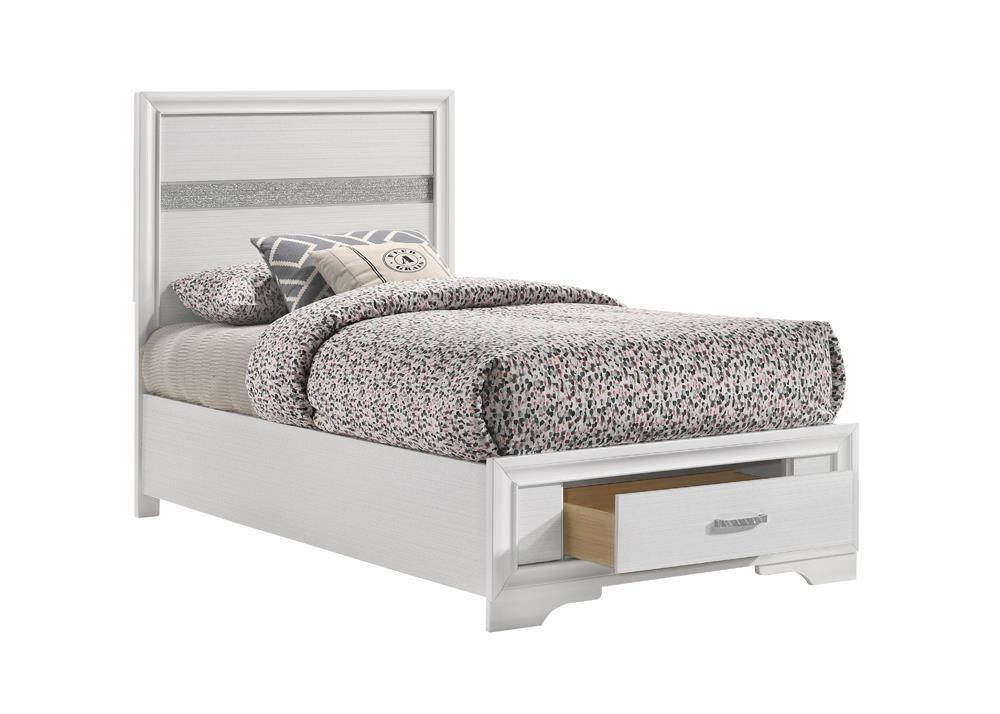 Miranda Twin Storage Bed White - Image 3