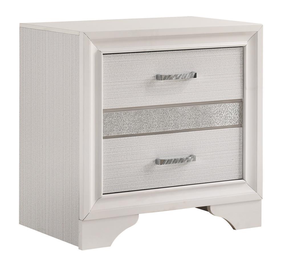 Miranda 2 Drawer Nightstand Tray White - Image 2