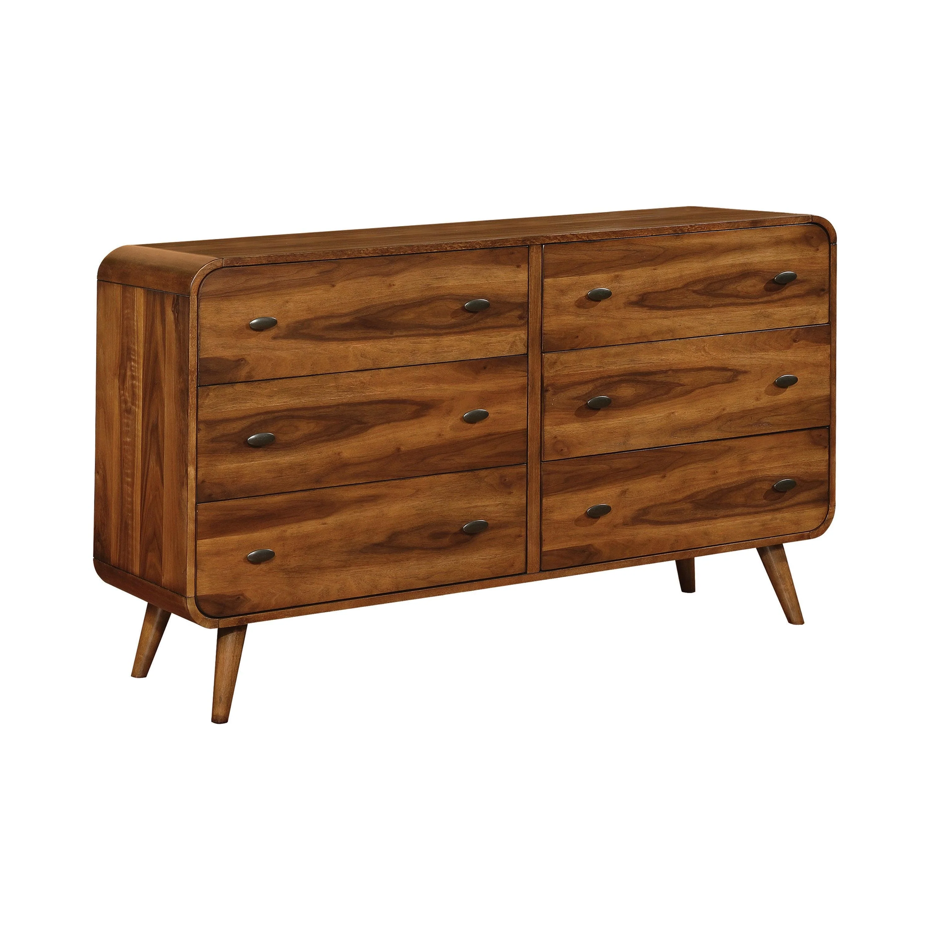 Robyn Queen Bed With Upholstered Headboard Dark Walnut - Image 3