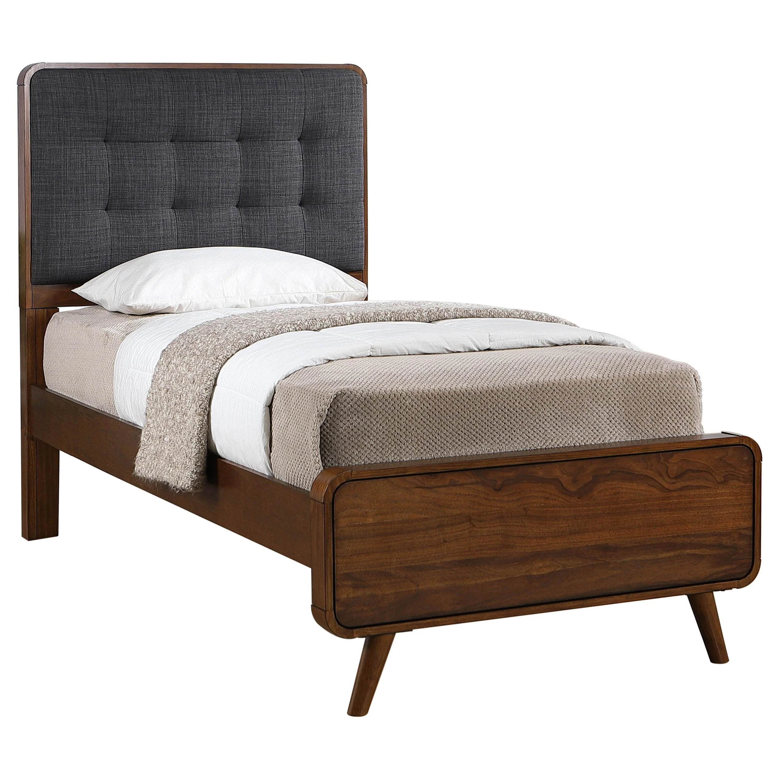 Robyn Wood Twin Platform Bed Dark Walnut - Image 3