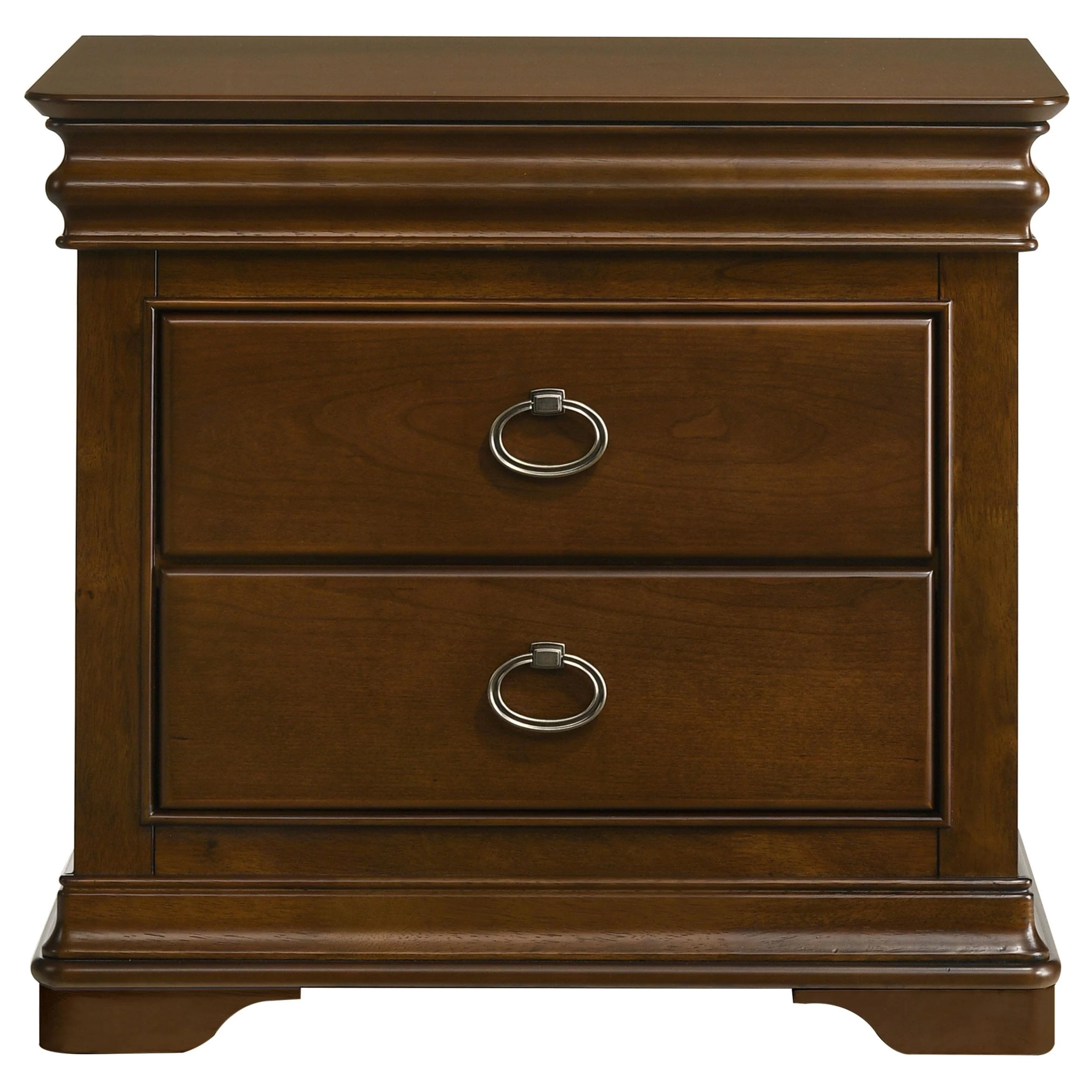 Garland 3-drawer Nightstand Bedside Table Brown Cherry - Image 3