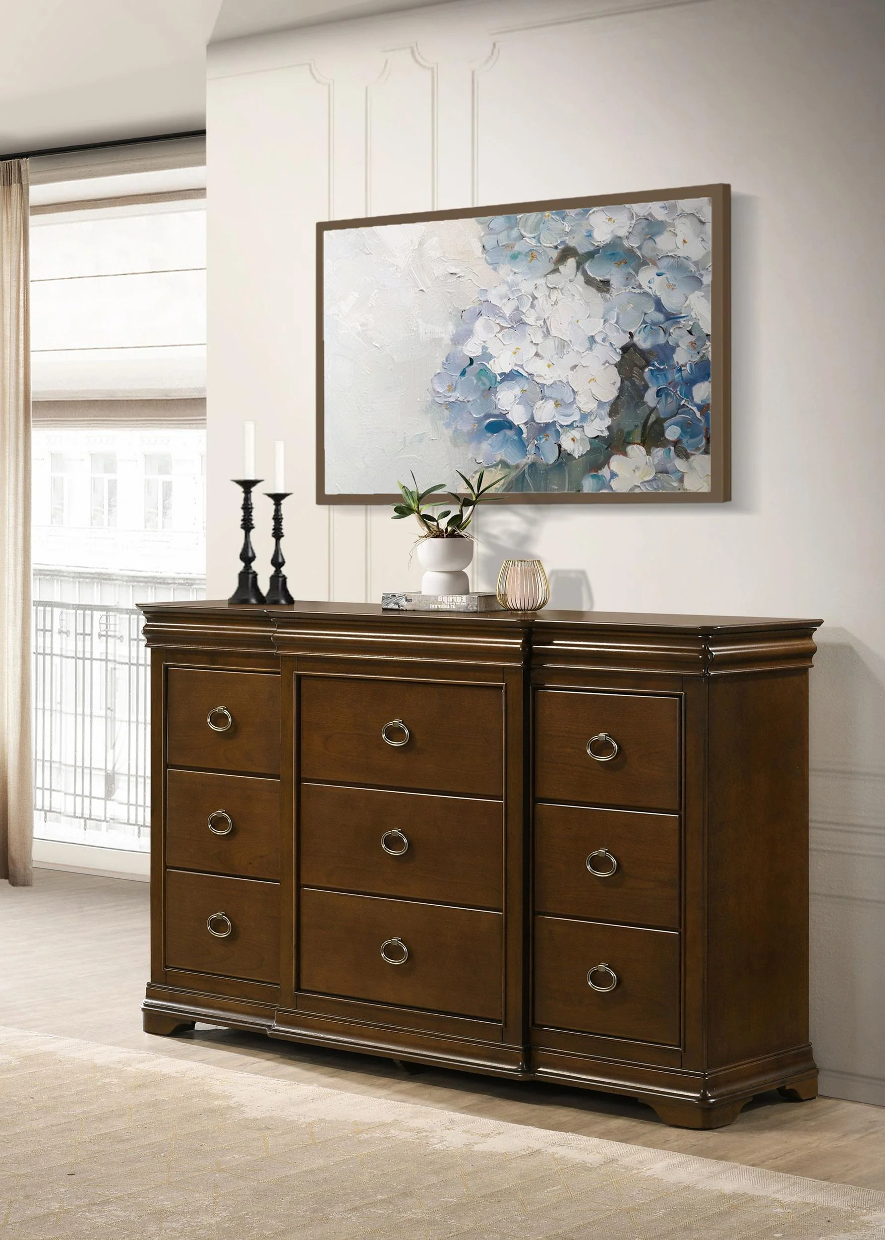 Garland 11-drawer Bedroom Dresser Cabinet Brown Cherry - Image 2