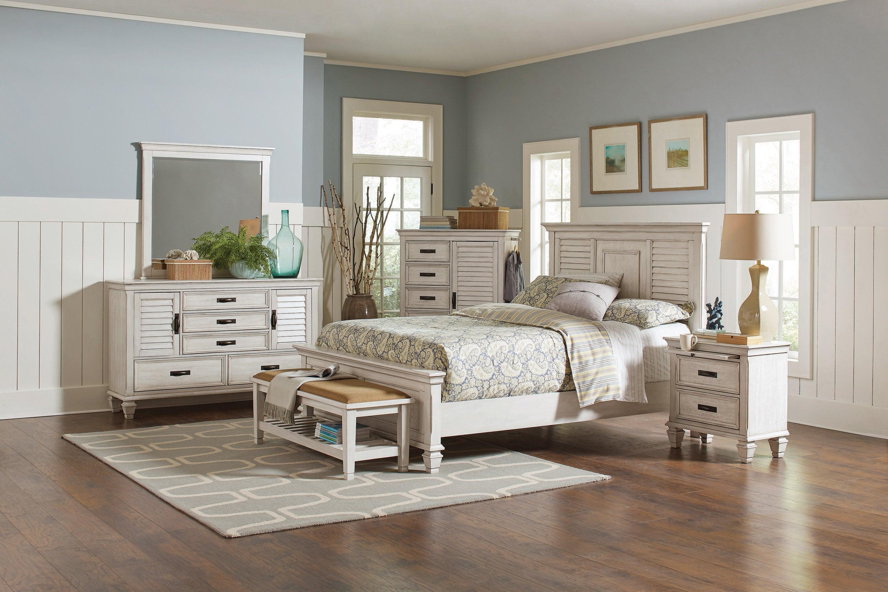 Franco 2 Drawer Nightstand Antique White - Image 3