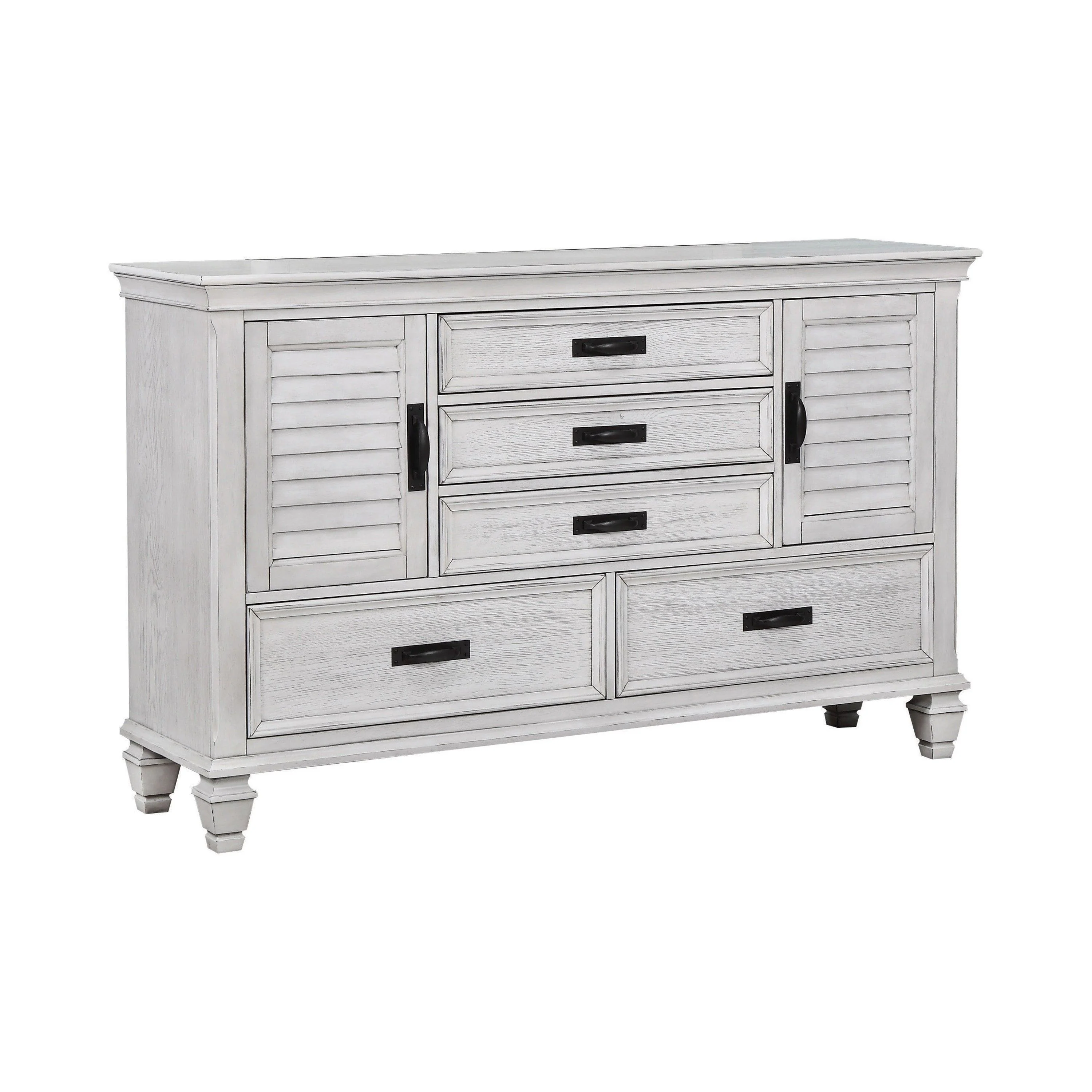 Franco King Panel Bed Antique White - Image 3