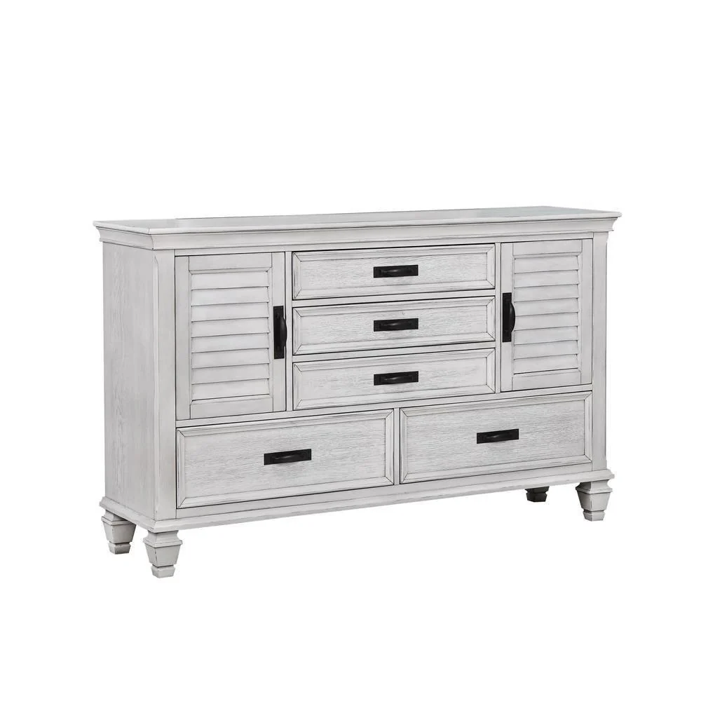 Franco 5 Drawer Dresser Antique White - Image 2