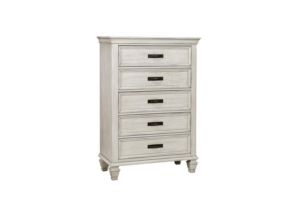 Franco 5 Drawer Chest Antique White - Image 2
