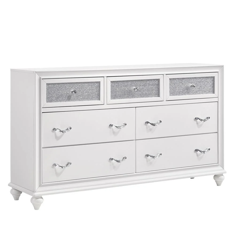 Barzini 7 Drawer Dresser White - Image 2