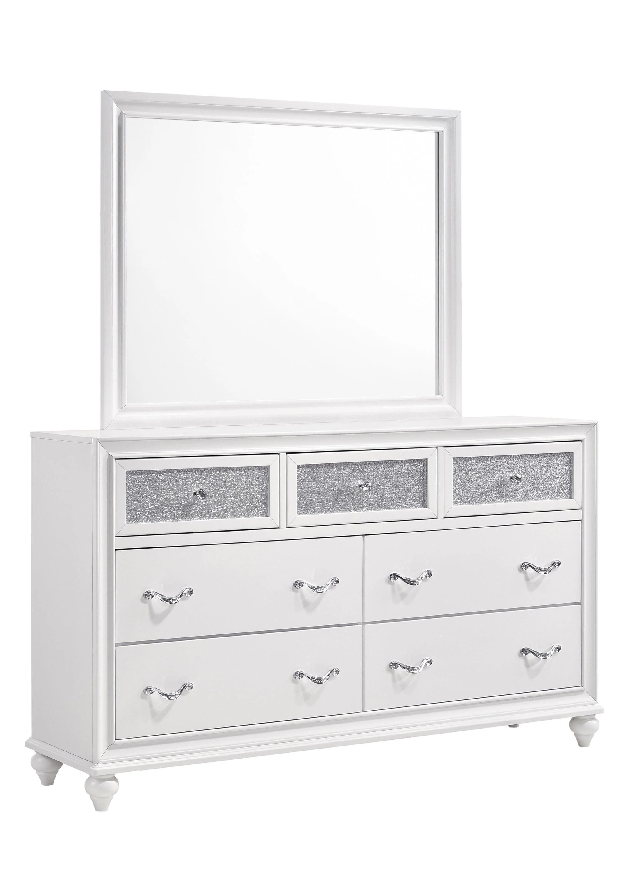 Barzini Rectangle Dresser Mirror White - Image 3