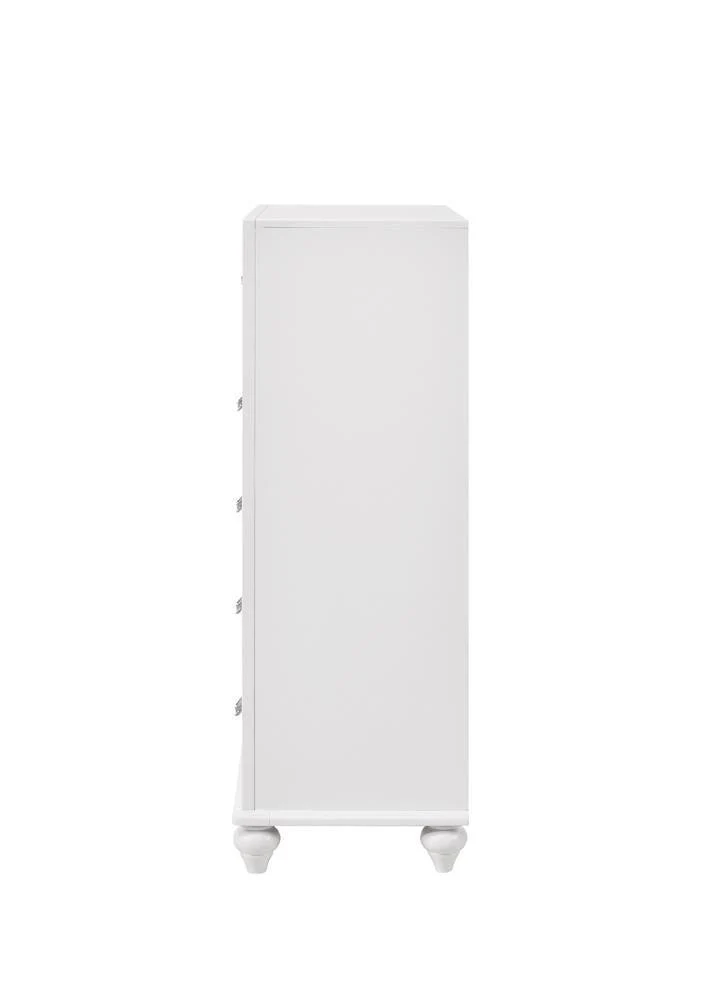 Barzini 5 Drawer Chest White - Image 3