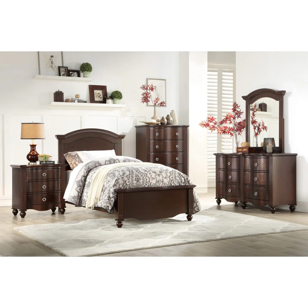 Meghan Espresso Panel Full Bed - Image 3