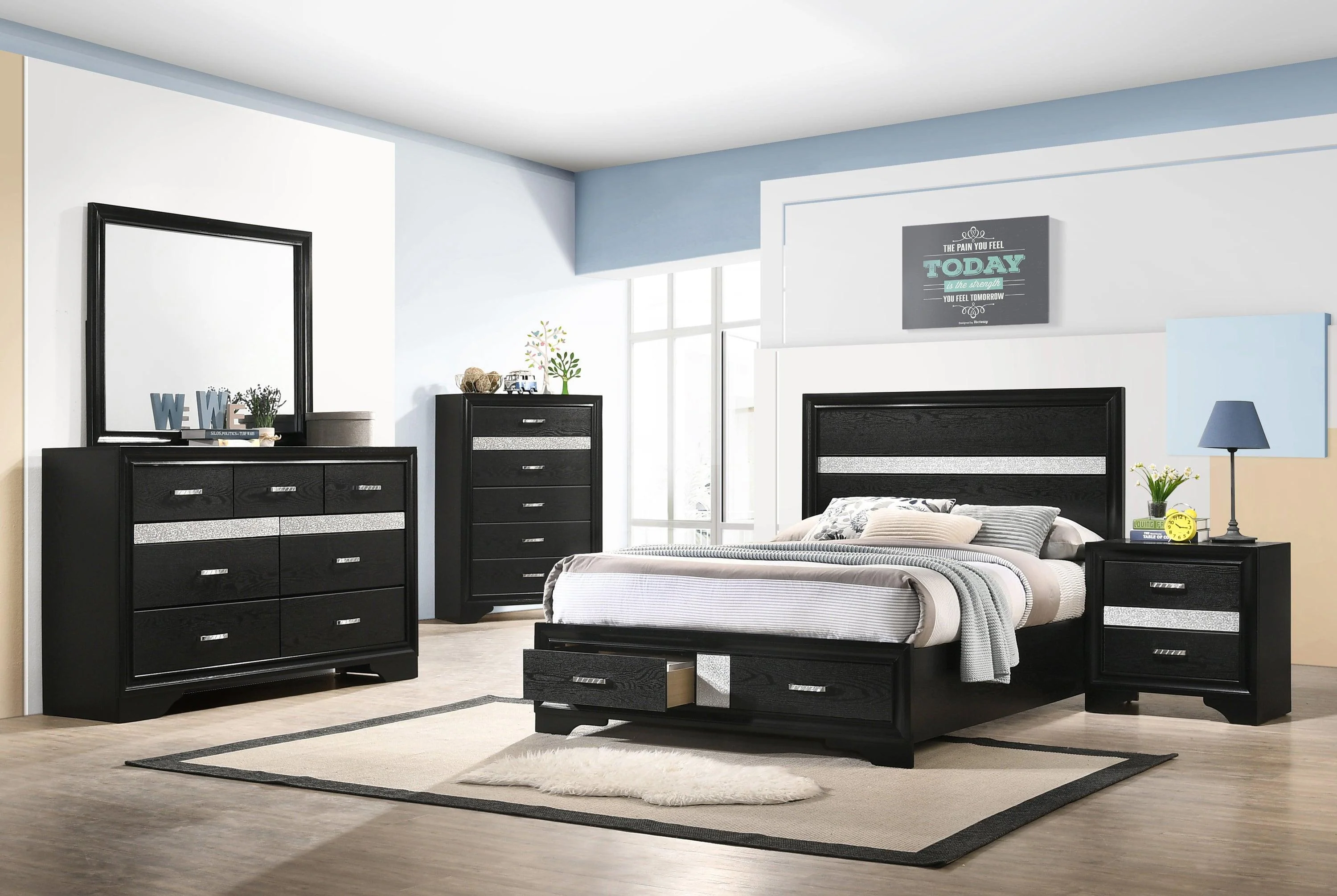 Miranda Full Storage Bed Black - Image 3