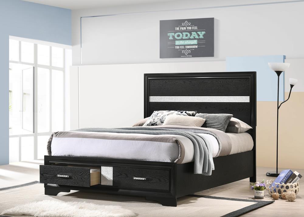 Miranda Full Storage Bed Black - Image 1