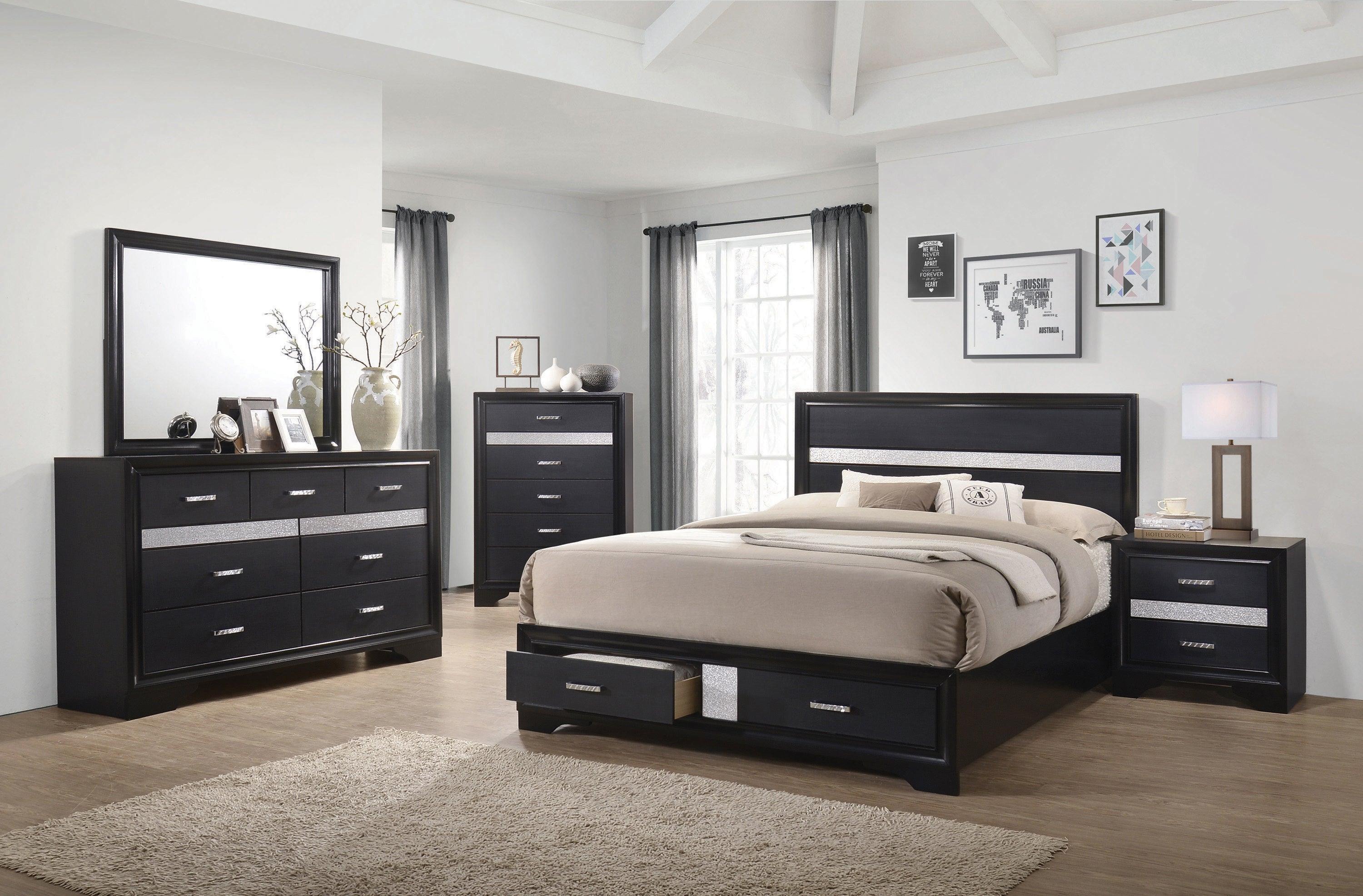 Miranda Queen 2 Drawer Storage Bed Black - Image 2