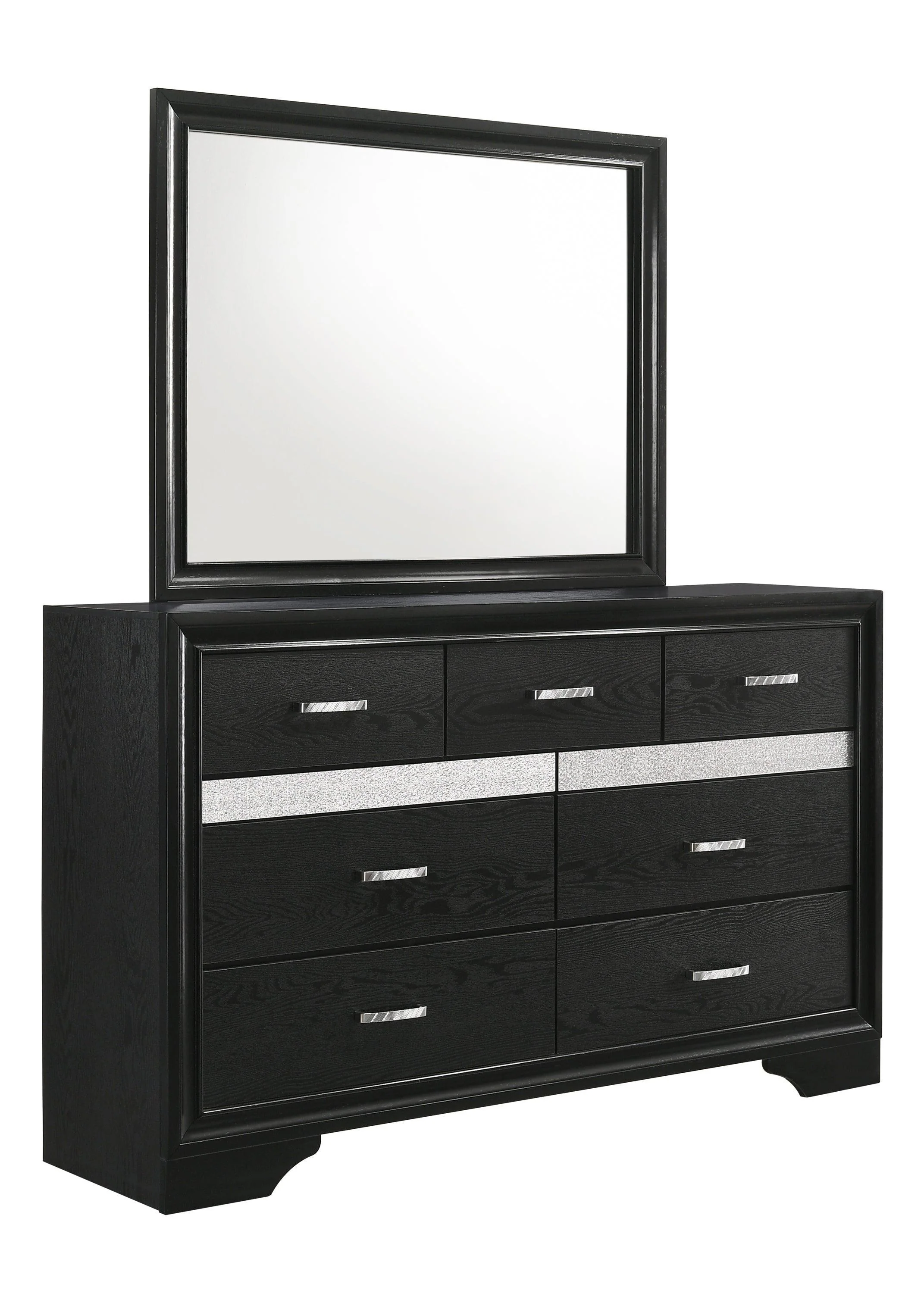 Miranda Rectangular Mirror Black - Image 2