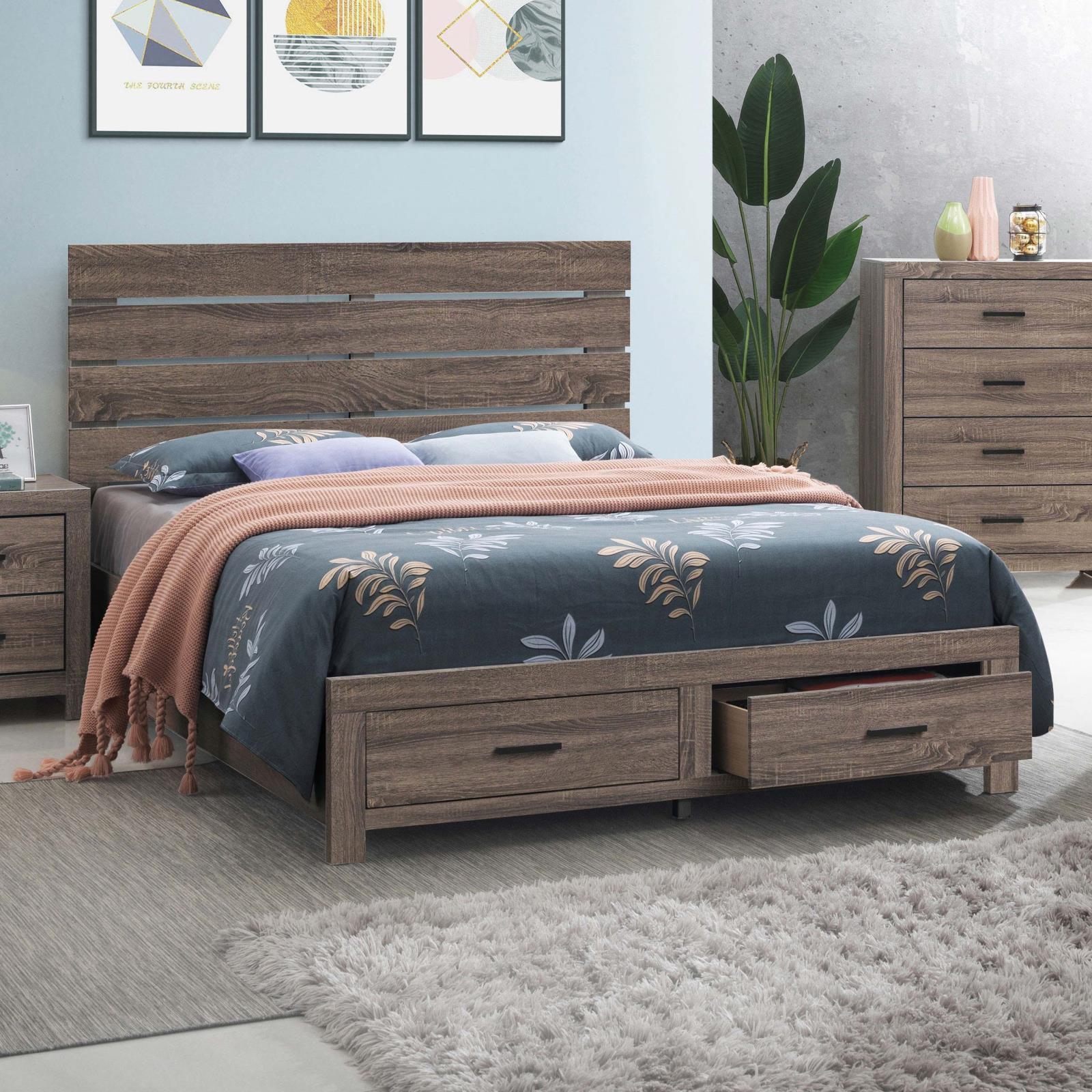 Brantford Queen Storage Bed Barrel Oak - Image 1