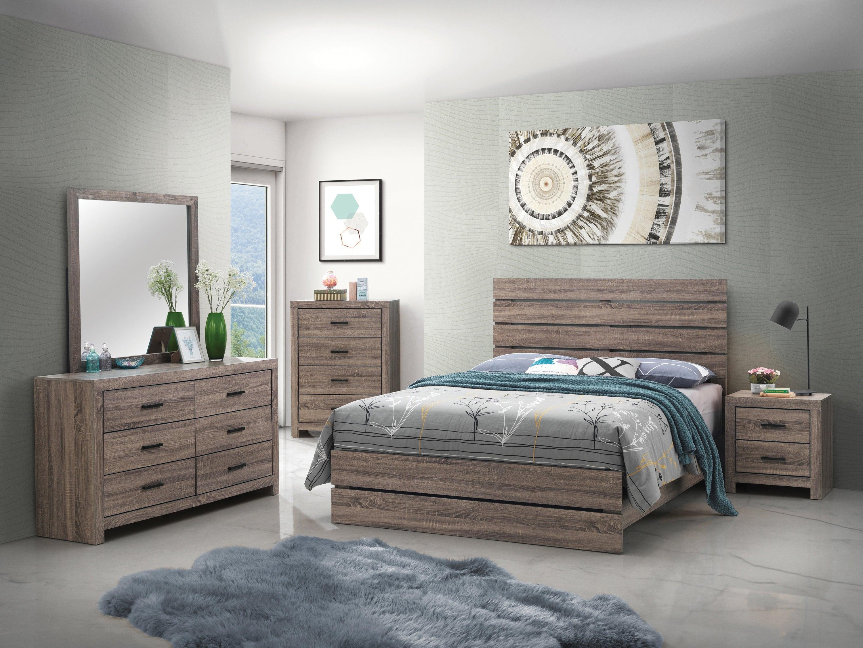 Brantford Queen Panel Bed Barrel Oak - Image 2