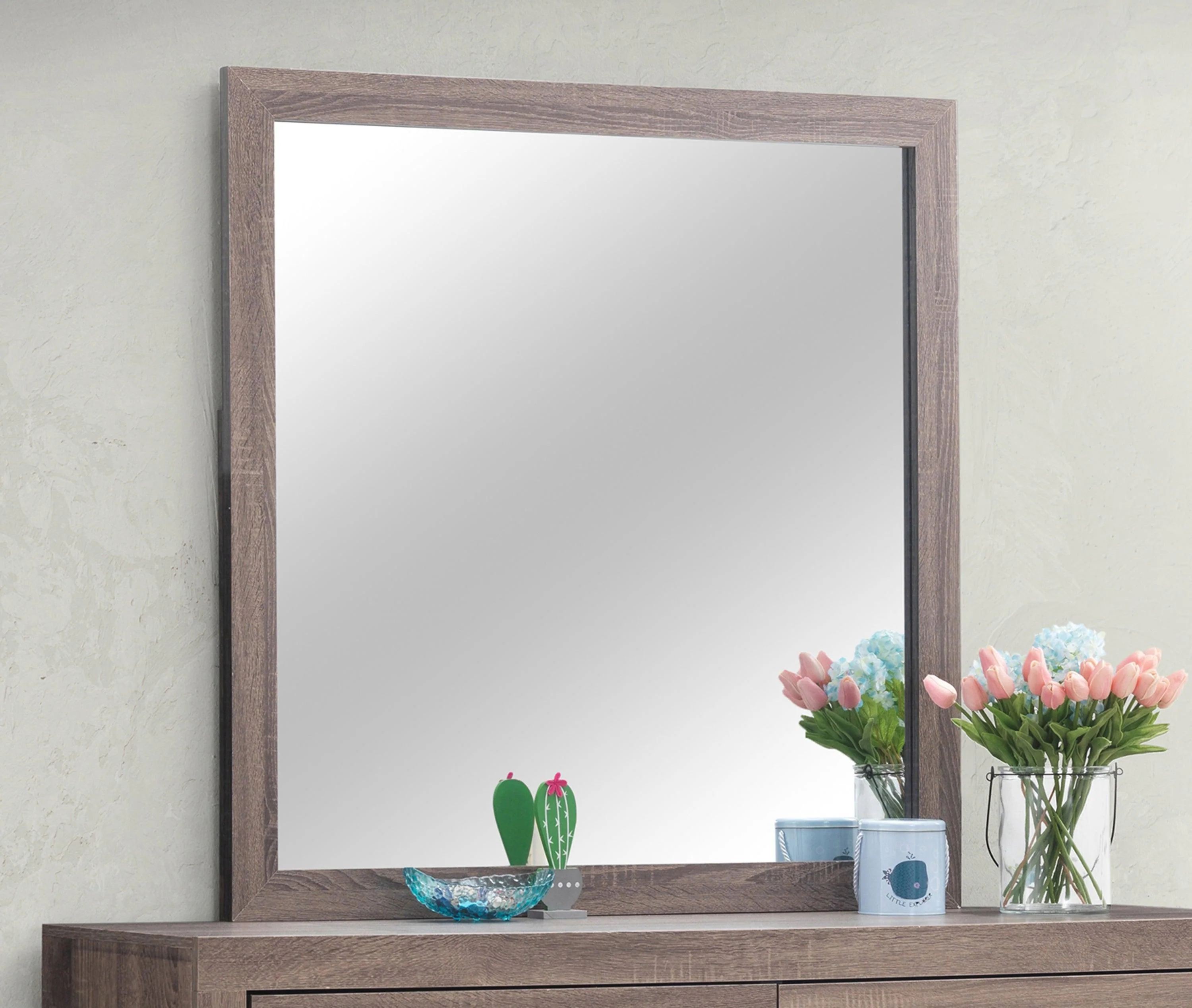 Brantford Rectangle Dresser Mirror Barrel Oak - Image 2