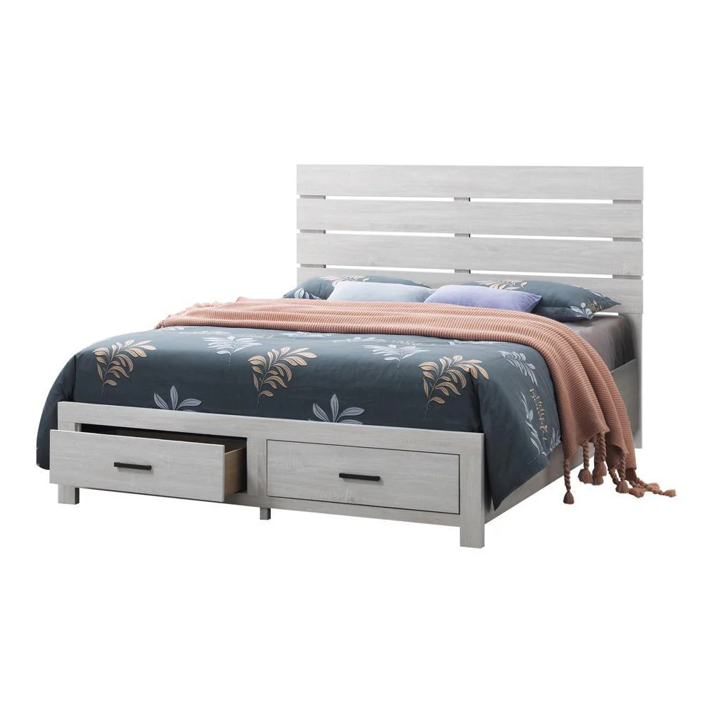 Brantford King Storage Bed Coastal White - Image 1