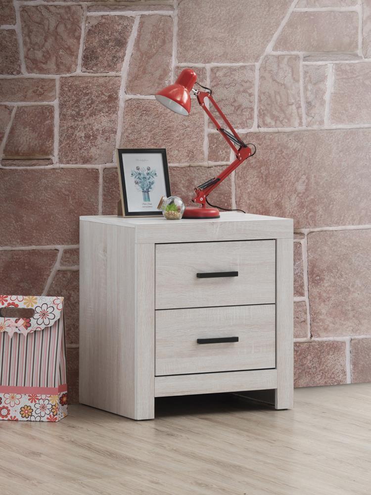 Brantford 2 Drawer Nightstand Coastal White - Image 1
