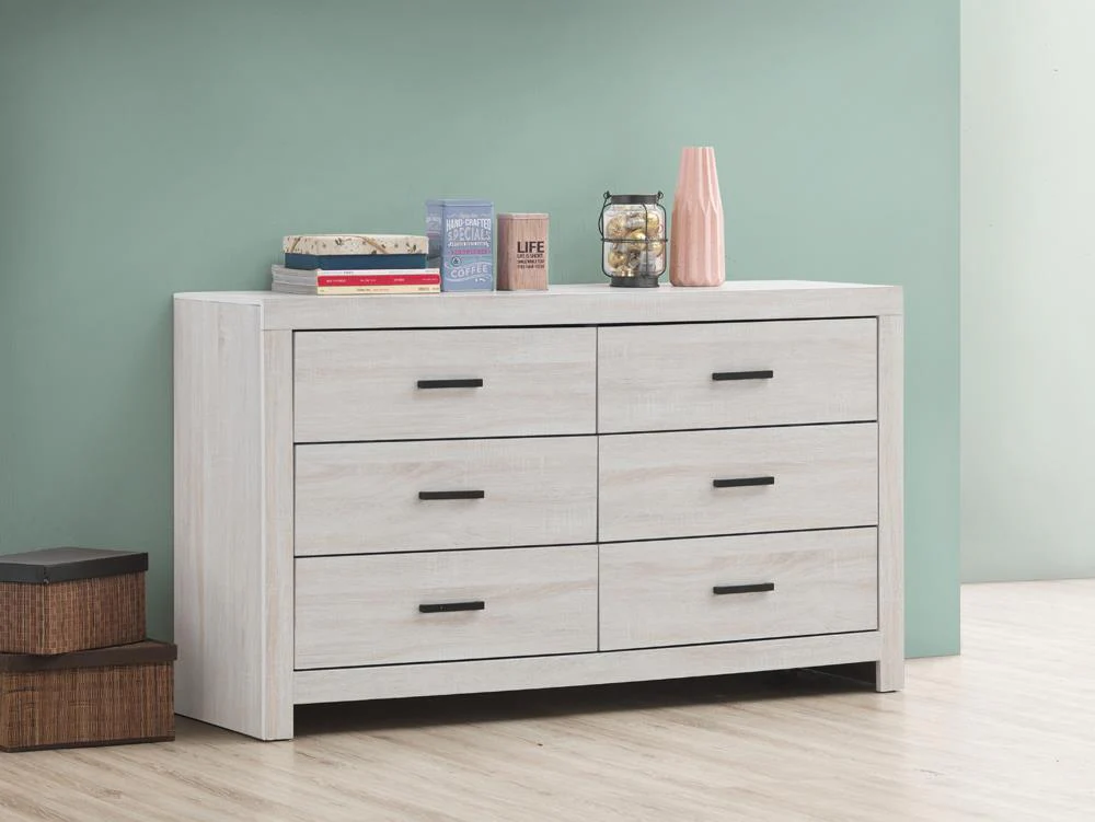 Brantford 6 Drawer Dresser Coastal White - Image 1