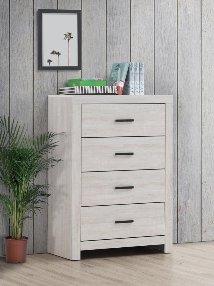 Brantford 4 Drawer Chest Coastal White - Image 1