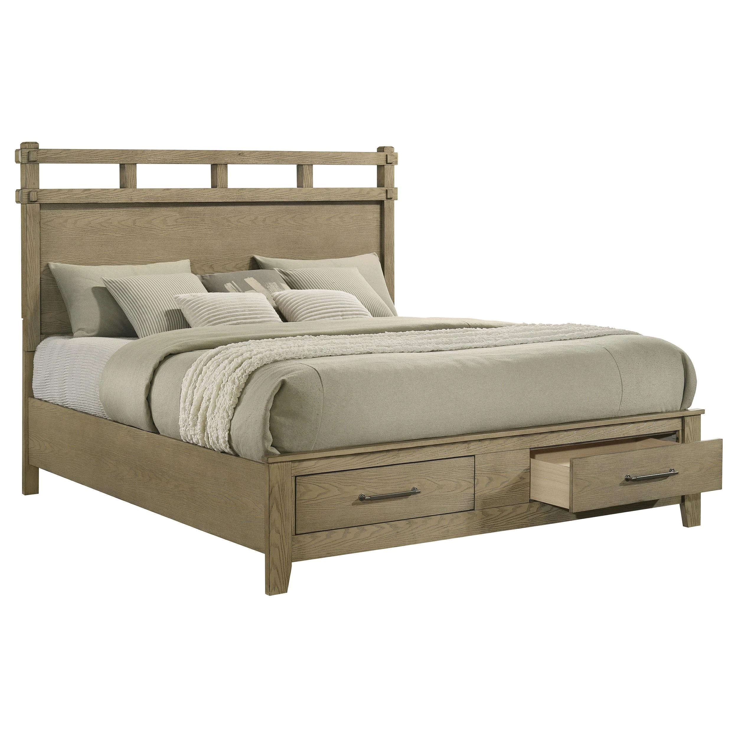 Hazlewood 59-inch Eastern King Storage Bed Vineyard Oak - Image 3
