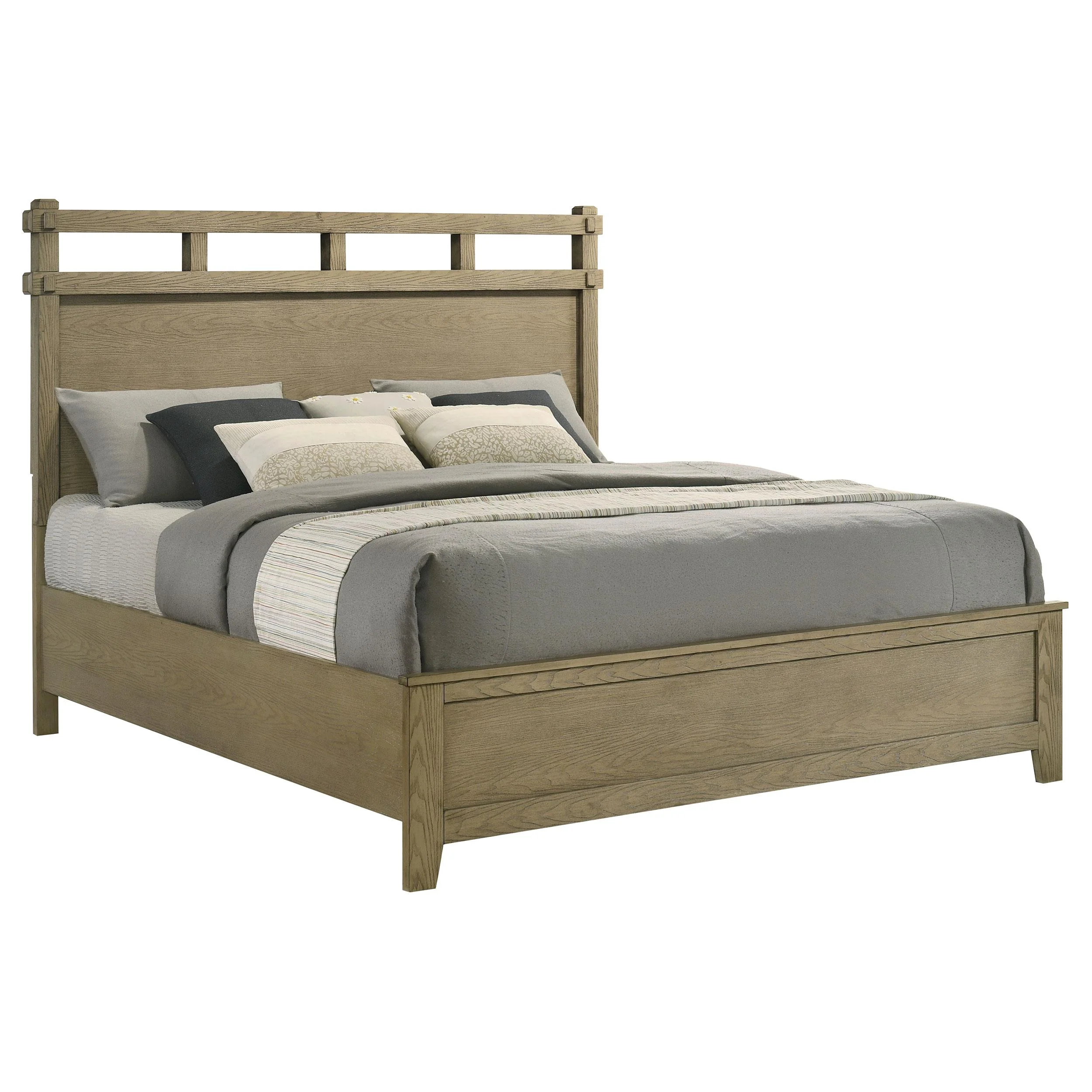 Hazlewood 59-inch Eastern King Panel Bed Vineyard Oak - Image 3