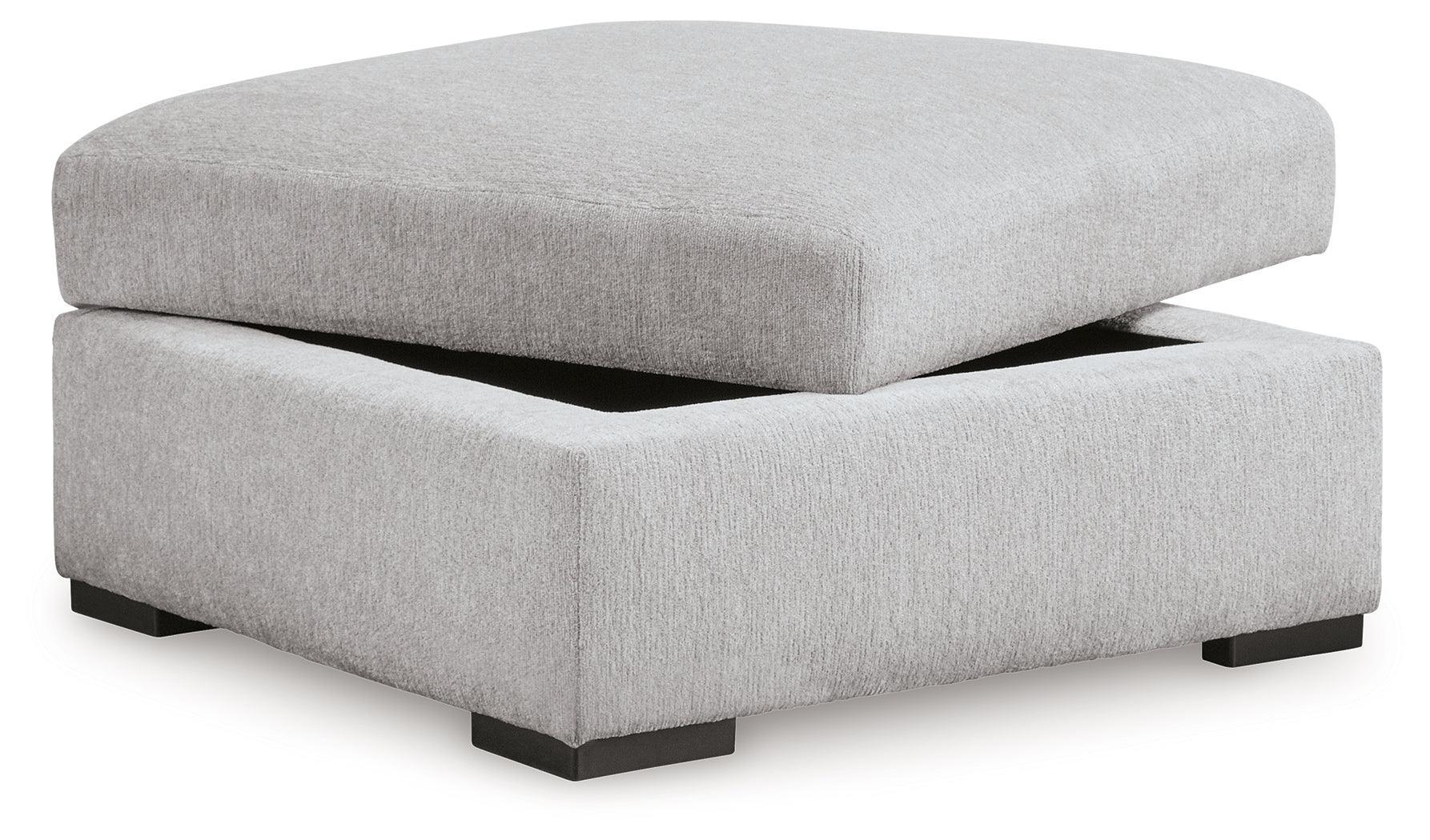Gabyleigh Nickel Performance Fabric,Next-Gen Nuvella™ Ottoman With Storage - Image 3