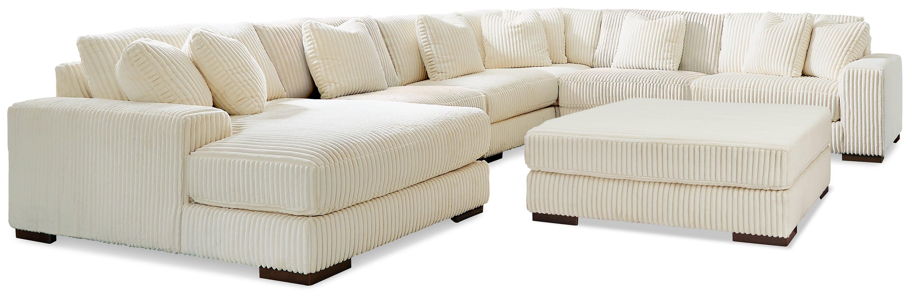 Lindyn Ivory 6-Piece Sectional with Ottoman - Image 2