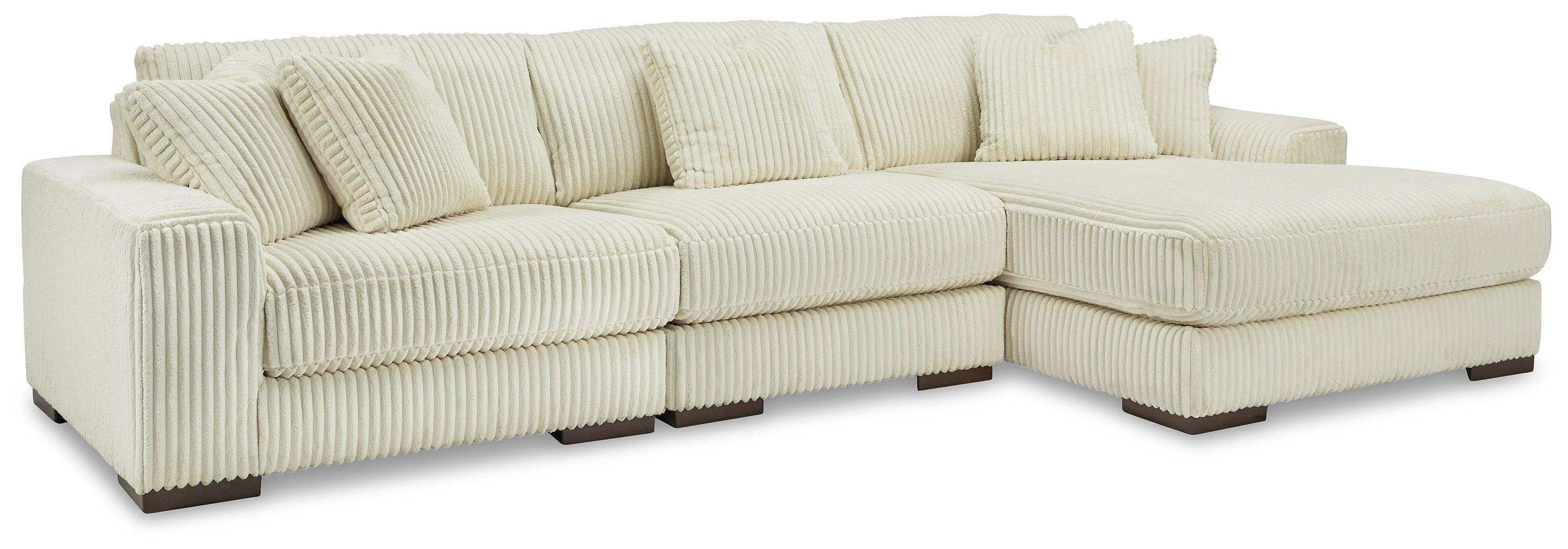 Lindyn Ivory 3-Piece Sectional With Chaise - Image 2