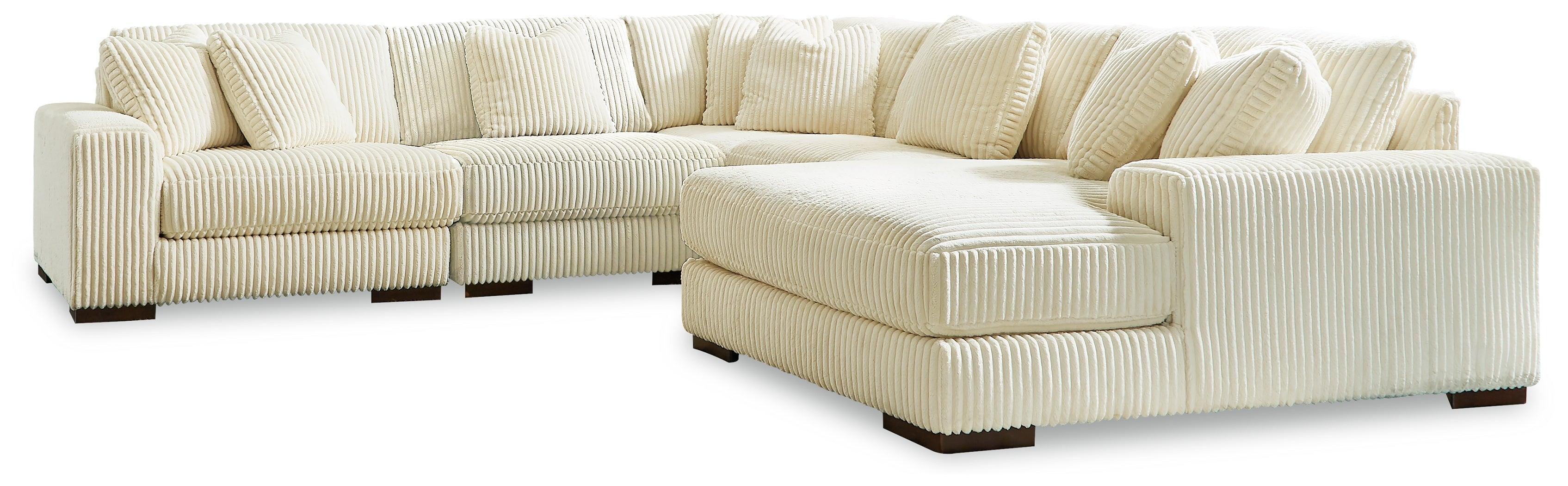 Lindyn Ivory 5-Piece Sectional With Chaise - Image 2