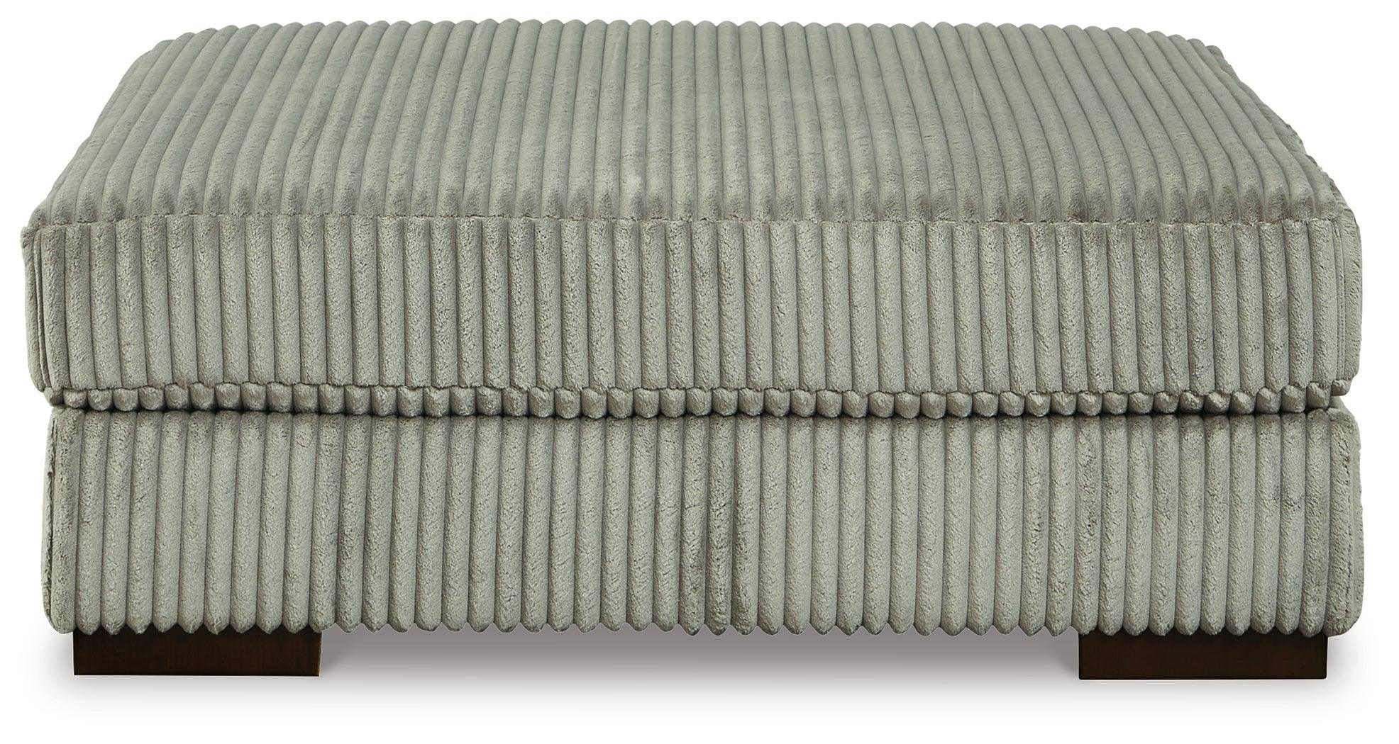 Lindyn Fog Velvet Oversized Accent Ottoman - Image 3