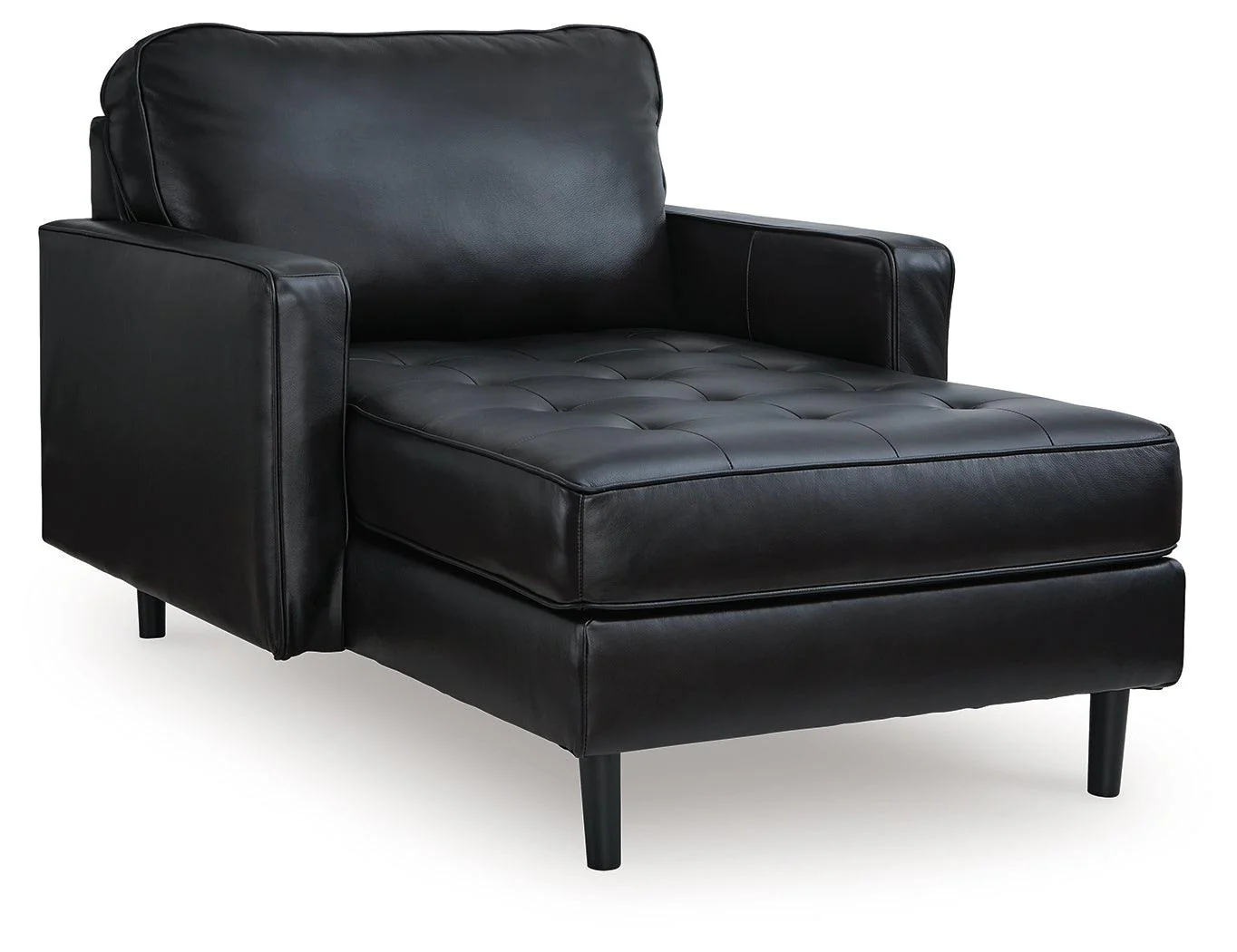 Bryceview Onyx Leather Chaise - Image 2
