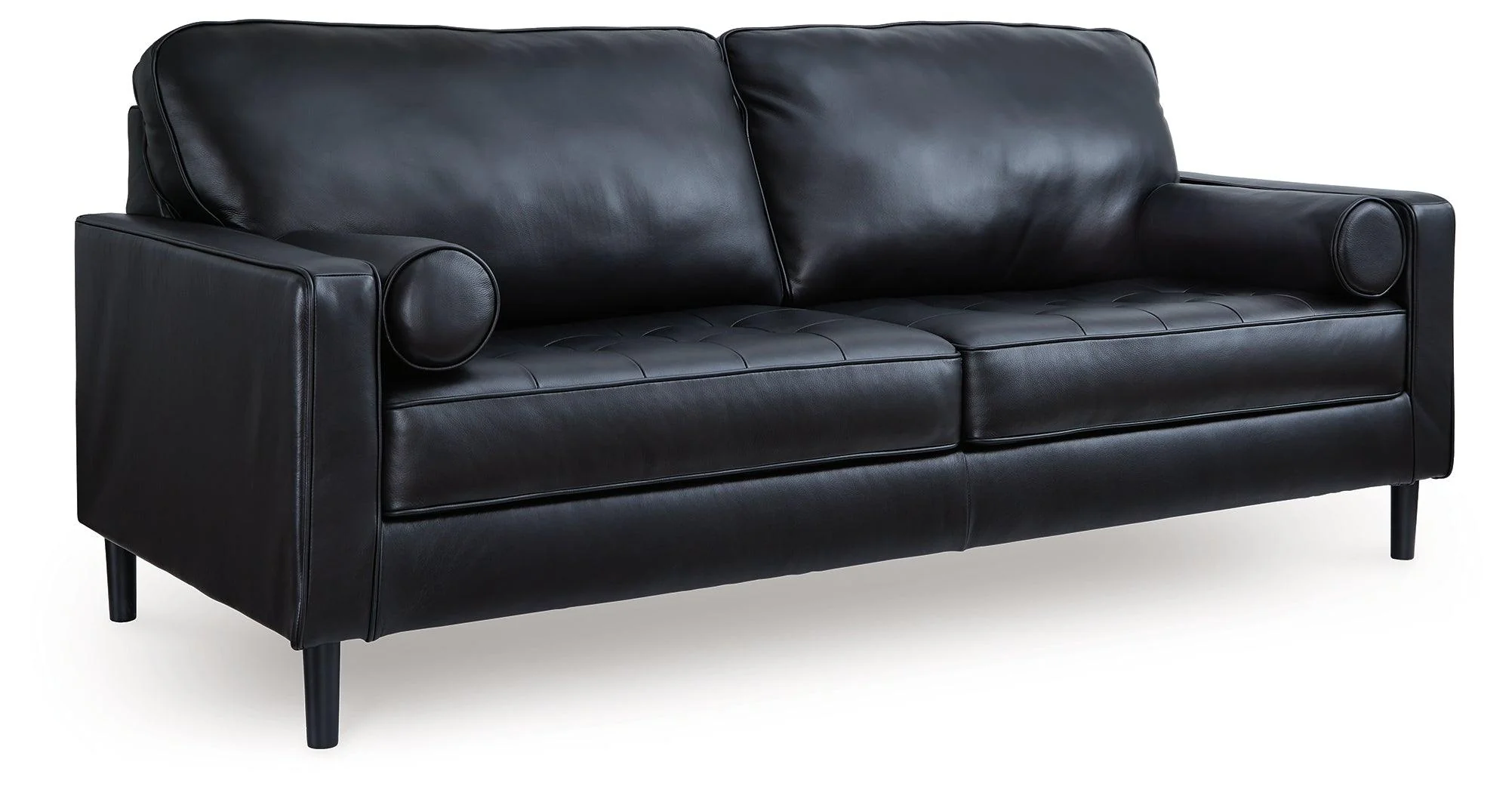 Bryceview Onyx Leather Sofa - Image 2