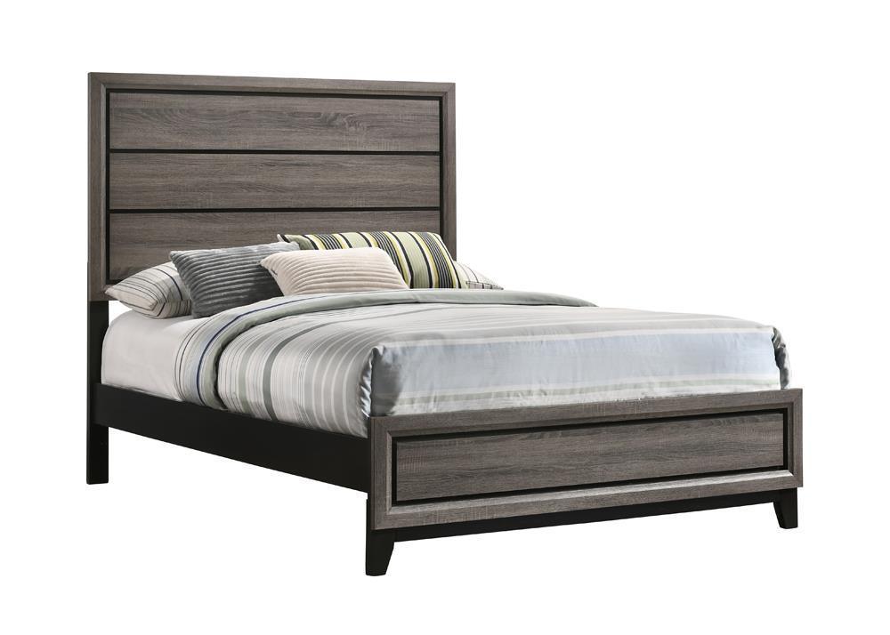 Watson Full Panel Bed Gray Oak - Image 1
