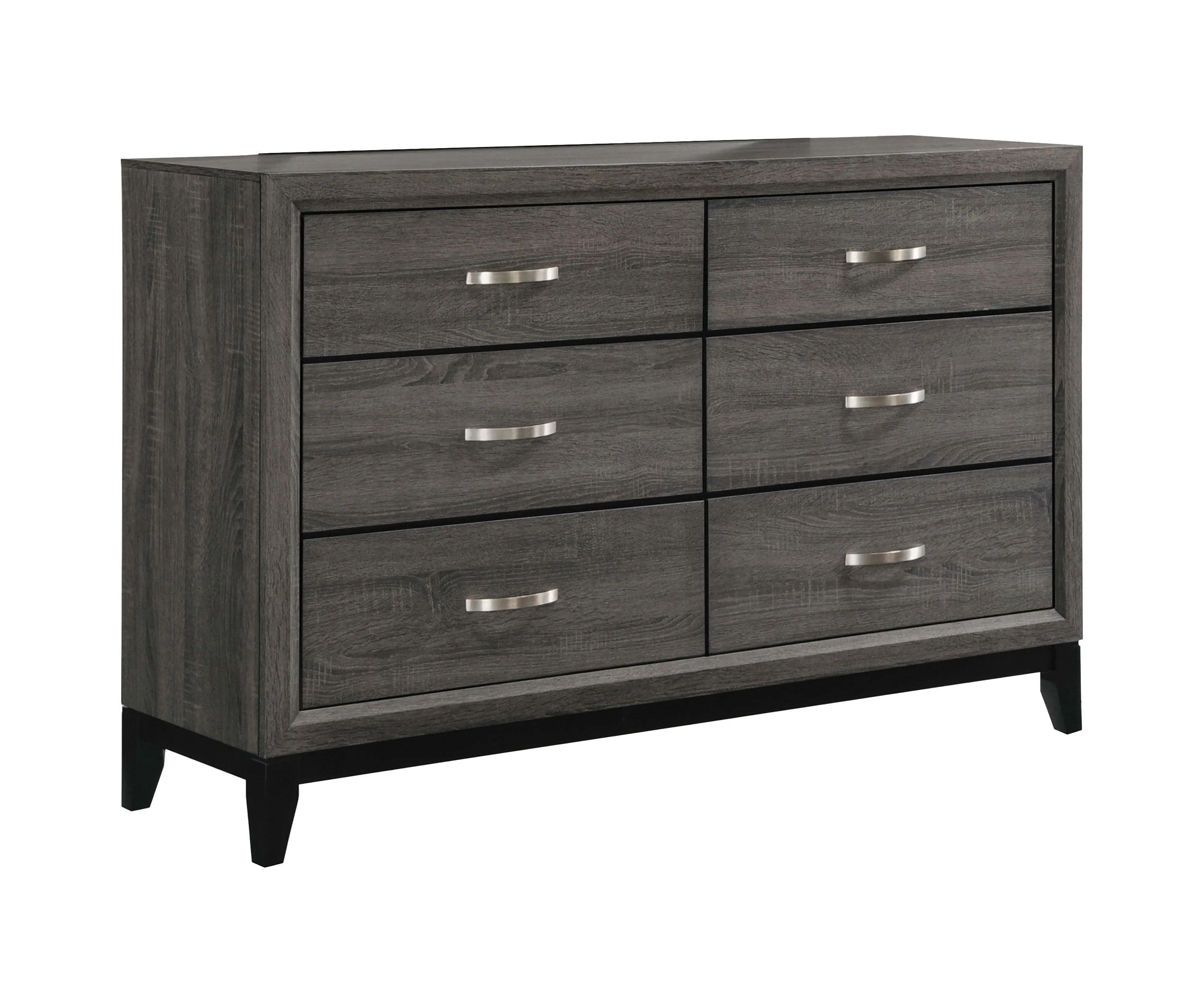 Watson King Bed Gray Oak Black - Image 3
