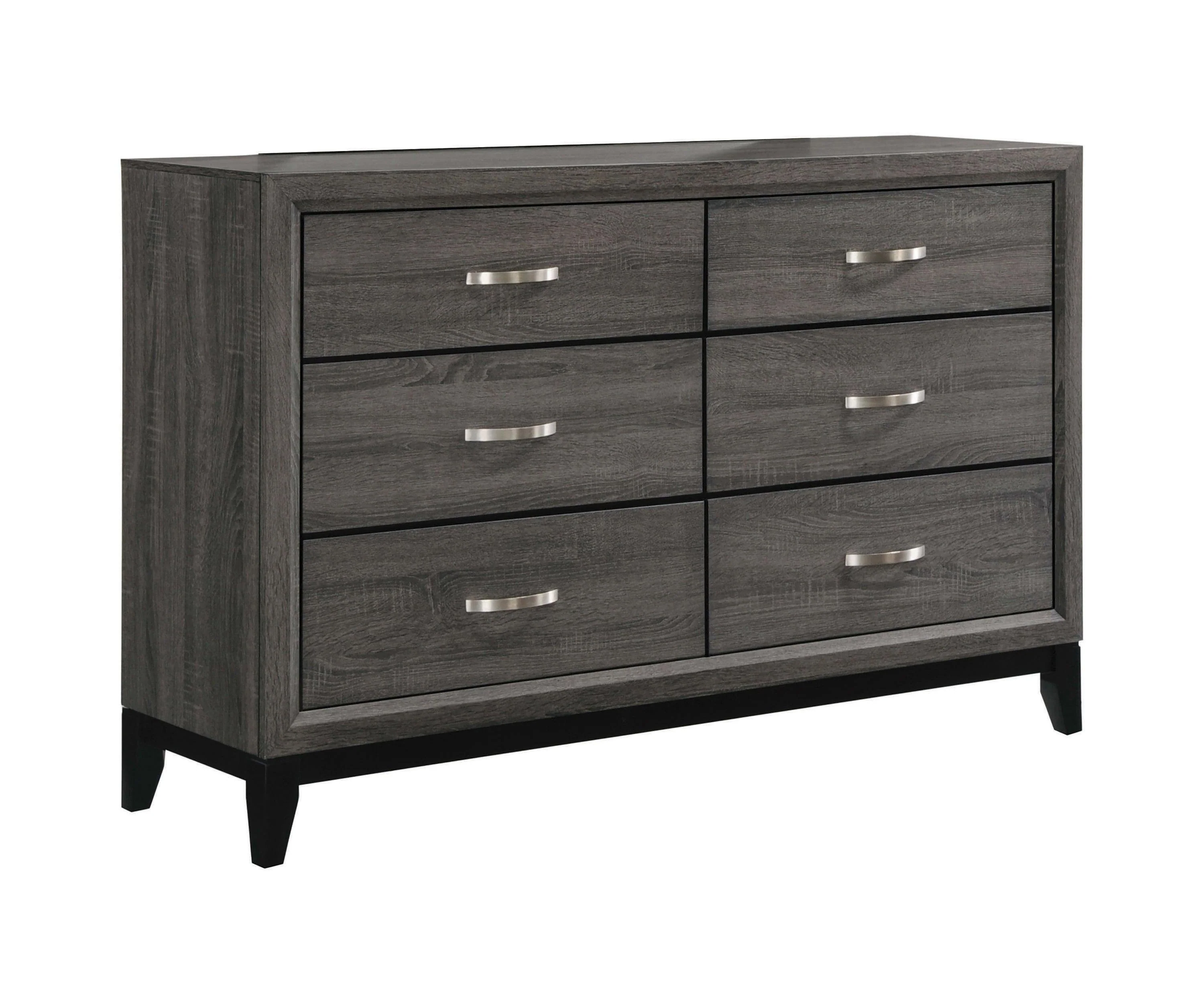 Watson Queen Bed Gray Oak Black - Image 3