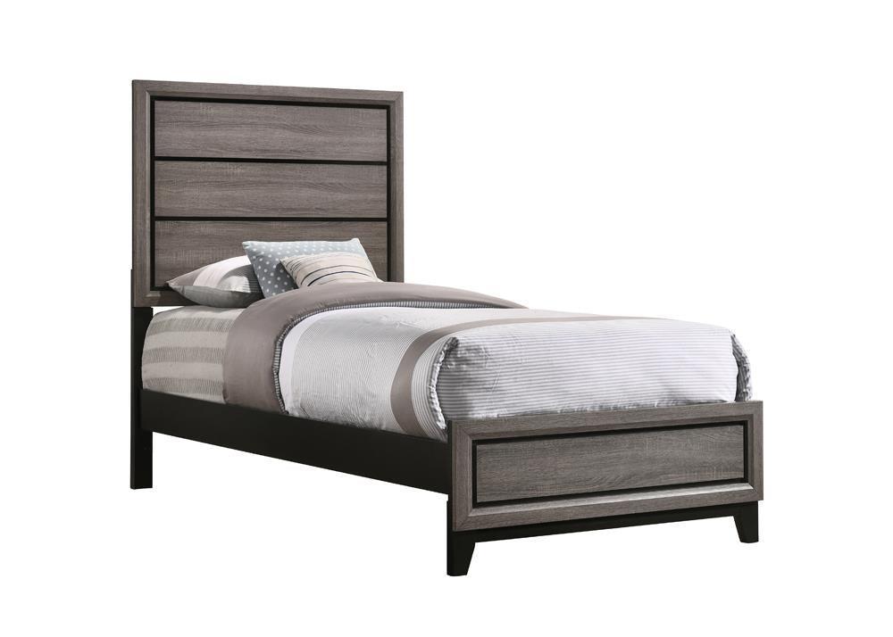 Watson Twin Panel Bed Gray Oak - Image 2