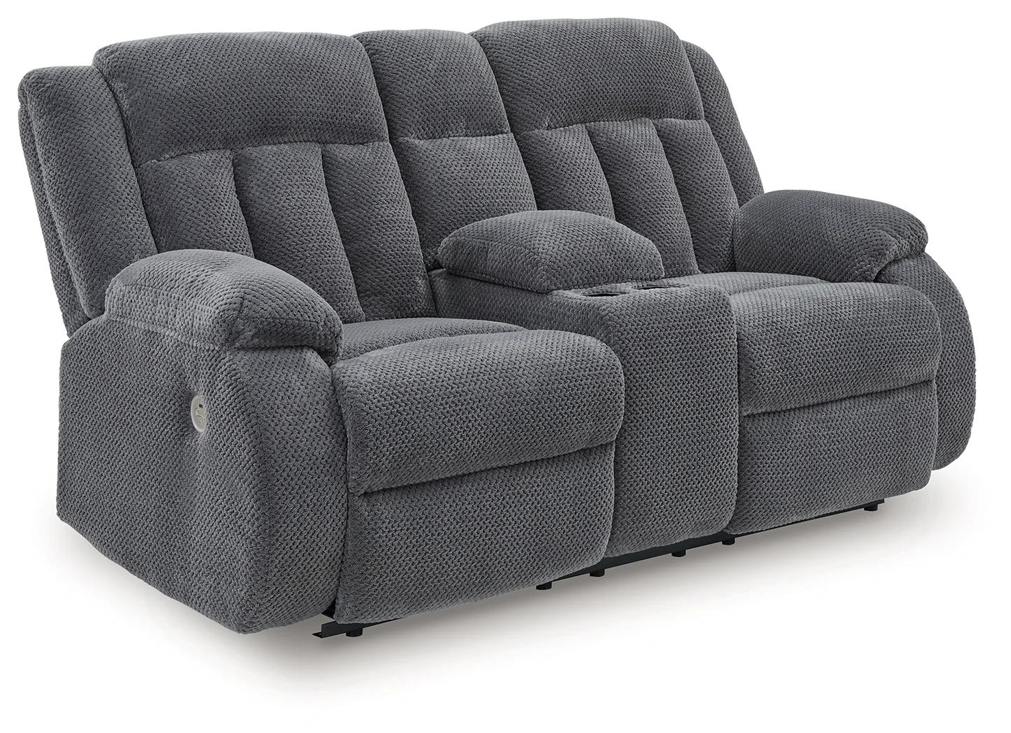 Observation Steel Velvet Power Reclining Loveseat with Console - Image 2