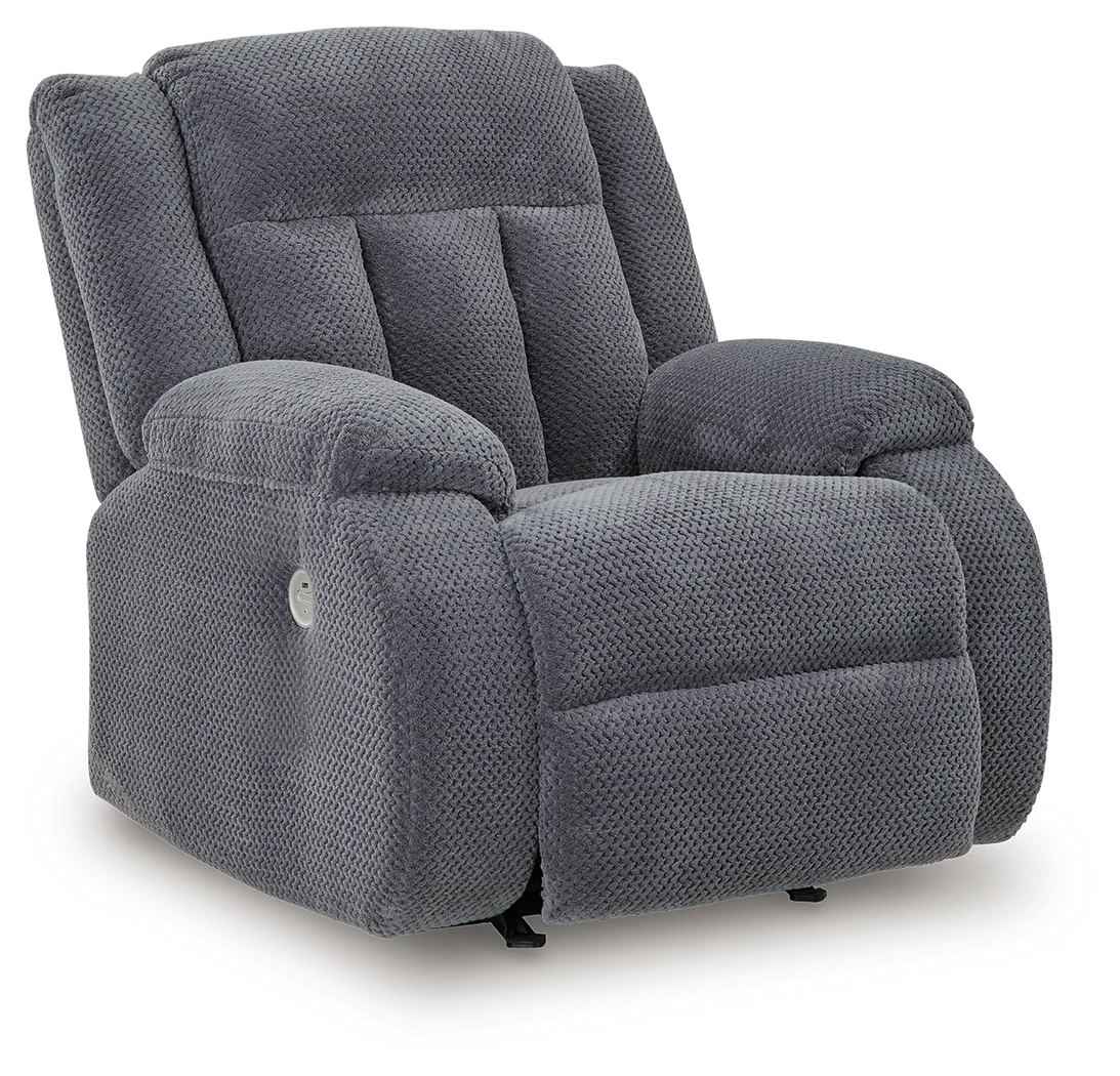 Observation Steel Velvet Power Recliner - Image 2