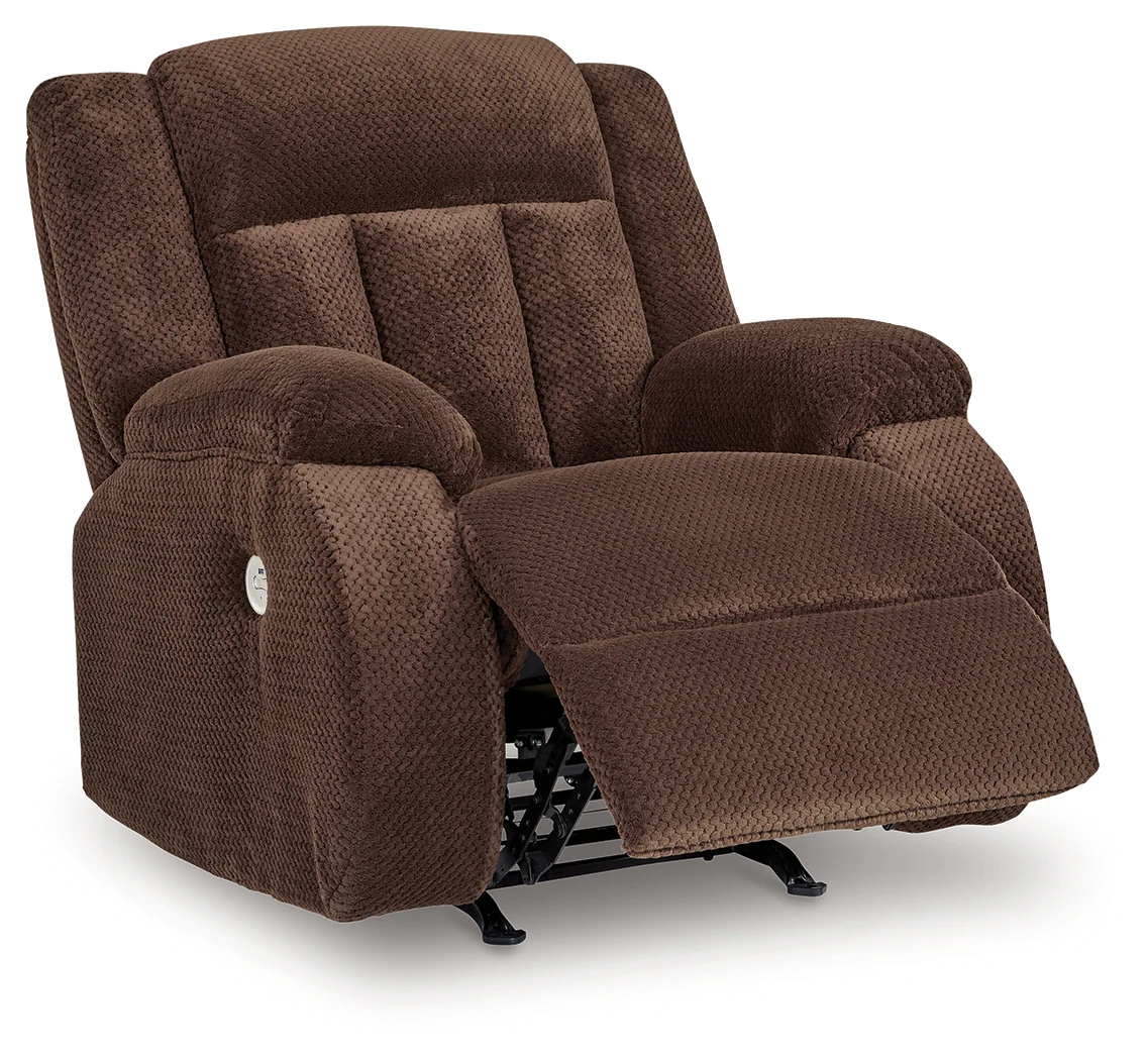 Observation Chocolate Velvet Power Recliner - Image 3