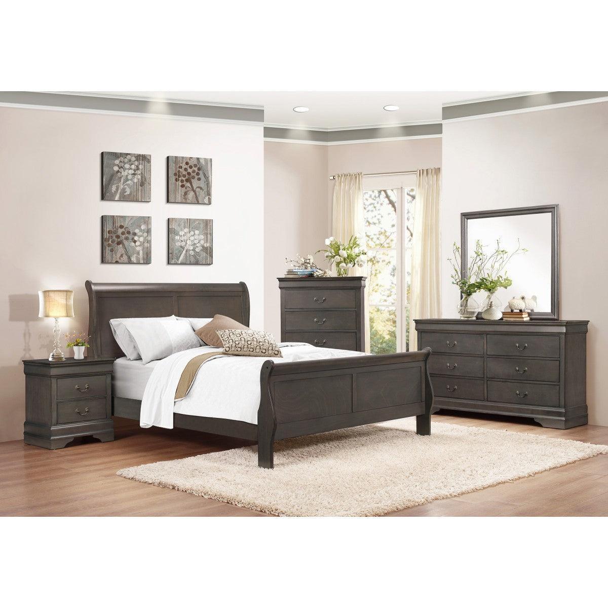 Mayville Stained Gray Sleigh Queen Bed - Image 3