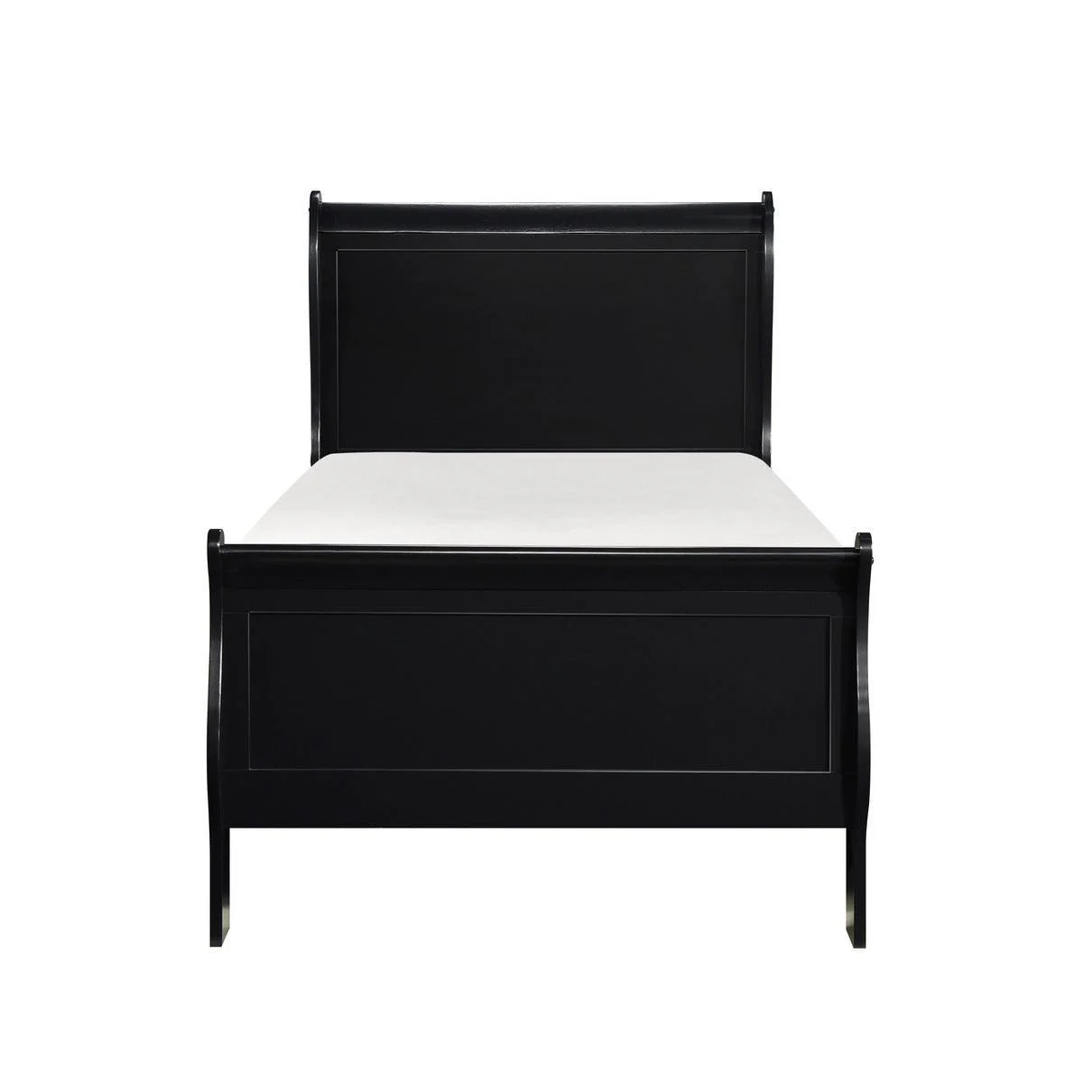 Mayville Black Sleigh Twin Bed