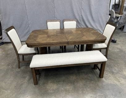 Broadmoor Light Gray Rectangular Dining Room Set