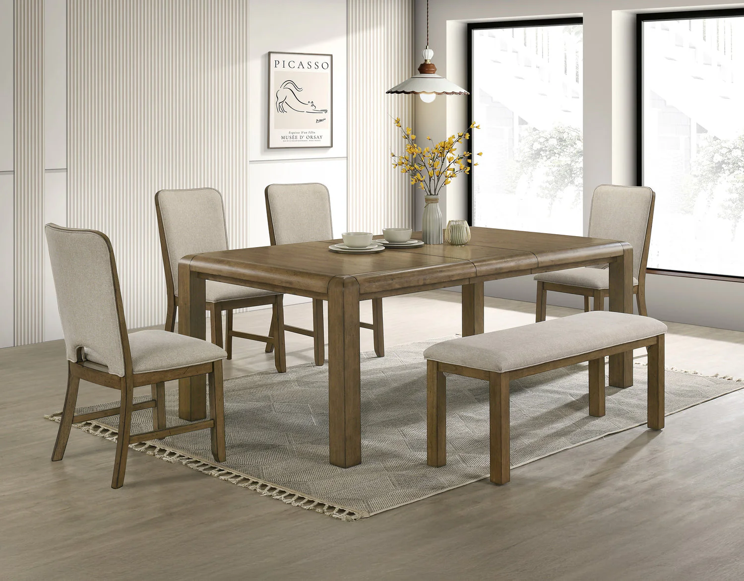 Cockrell Light Brown Rectangular Dining Room Set - Image 1