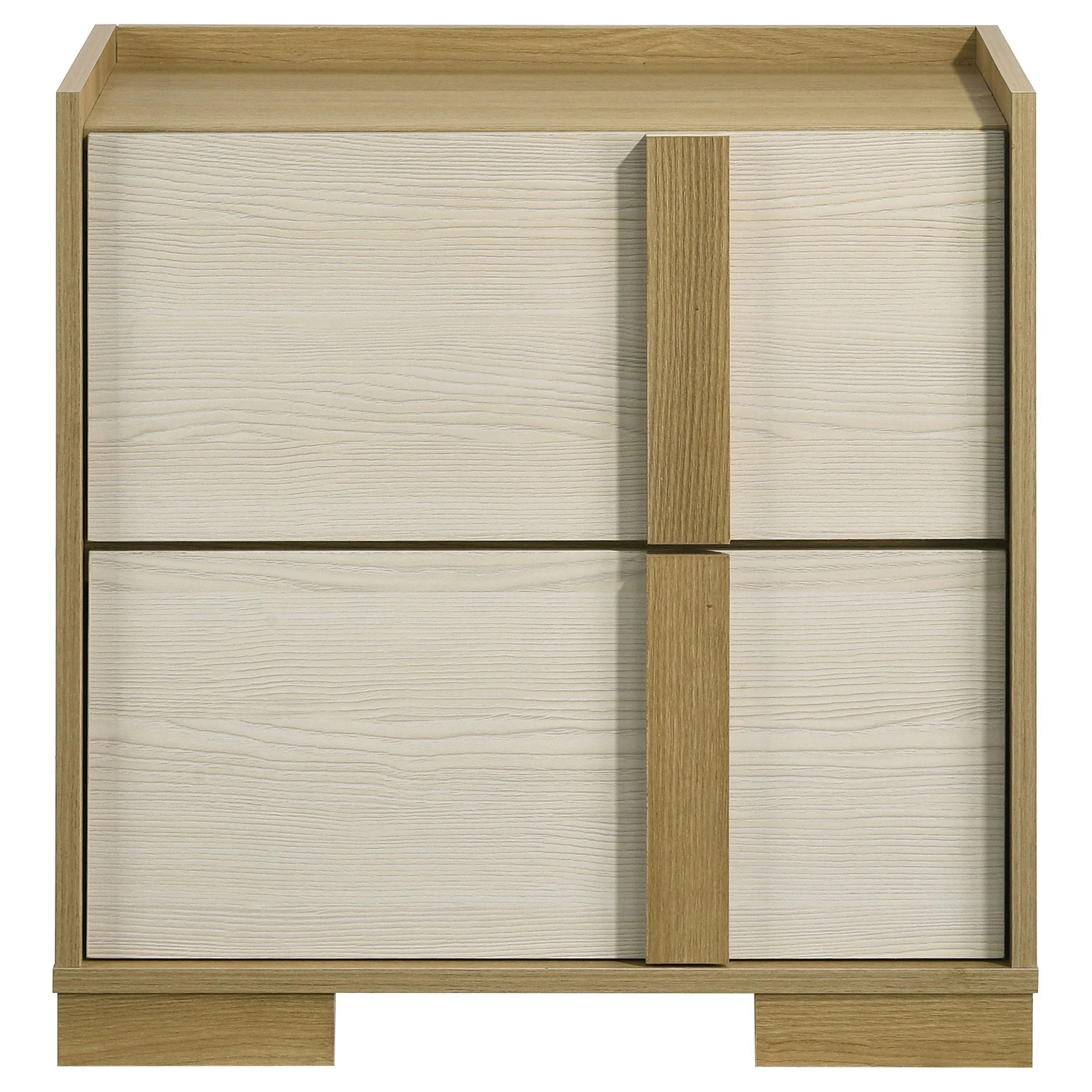 Hyland 2-drawer Nightstand Bedide Table Natural - Image 3