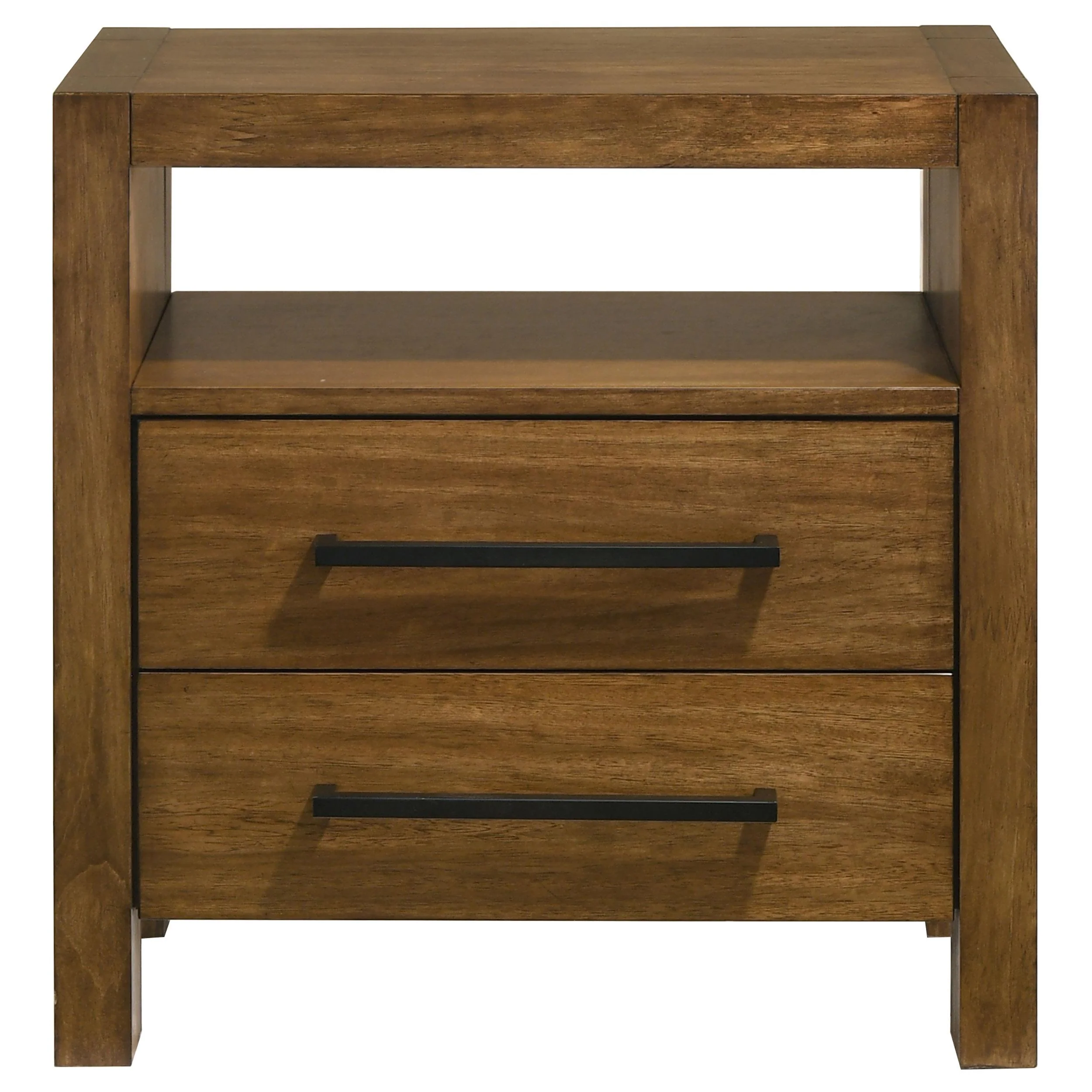Adderley 2-drawer Nightstand Bedside Table Warm Brown - Image 2