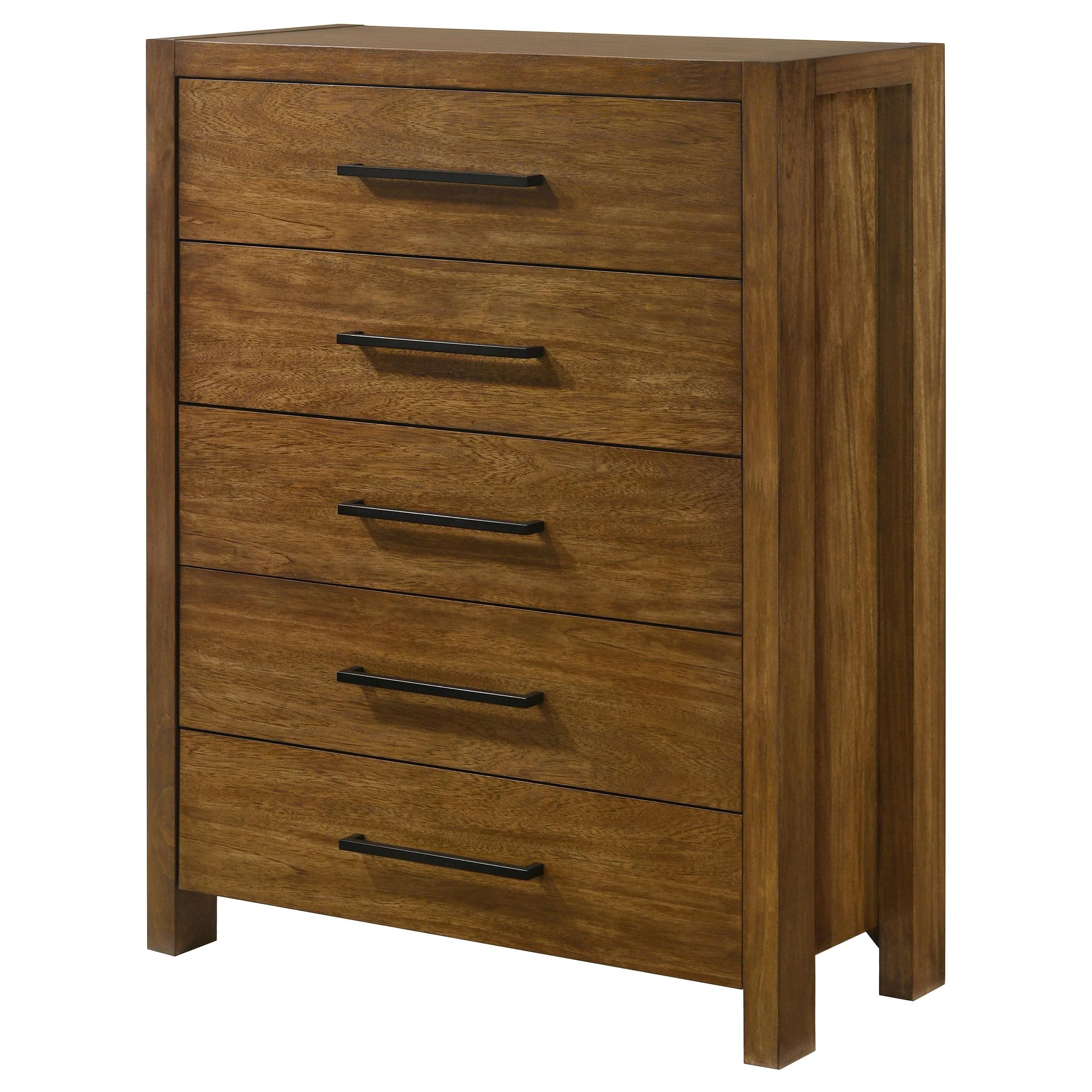 Adderley 5-drawer Bedroom Chest of Drawers Warm Brown - Image 3