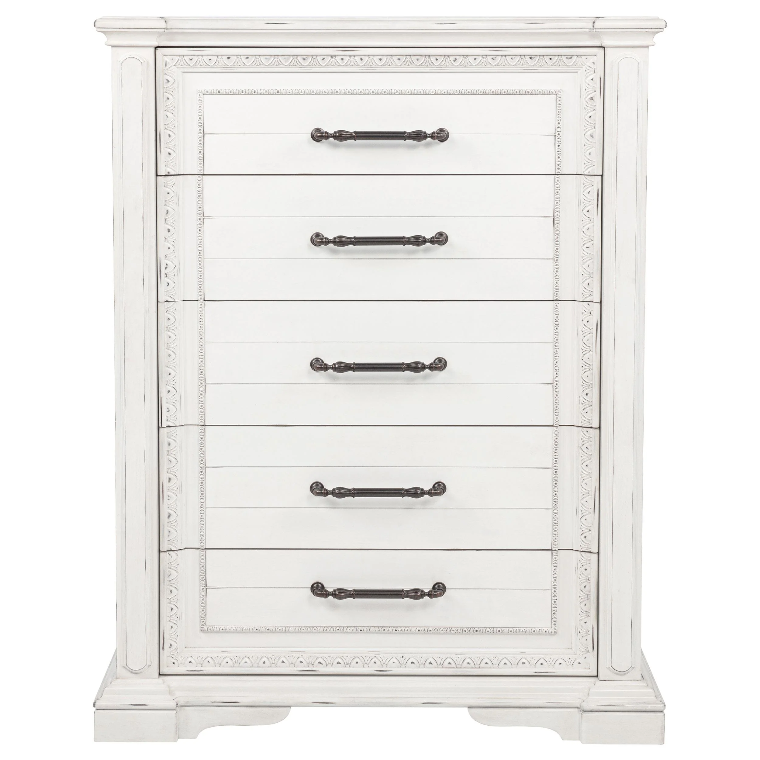 McKinney 5-drawer Bedroom Chest of Drawers Vintage White - Image 3